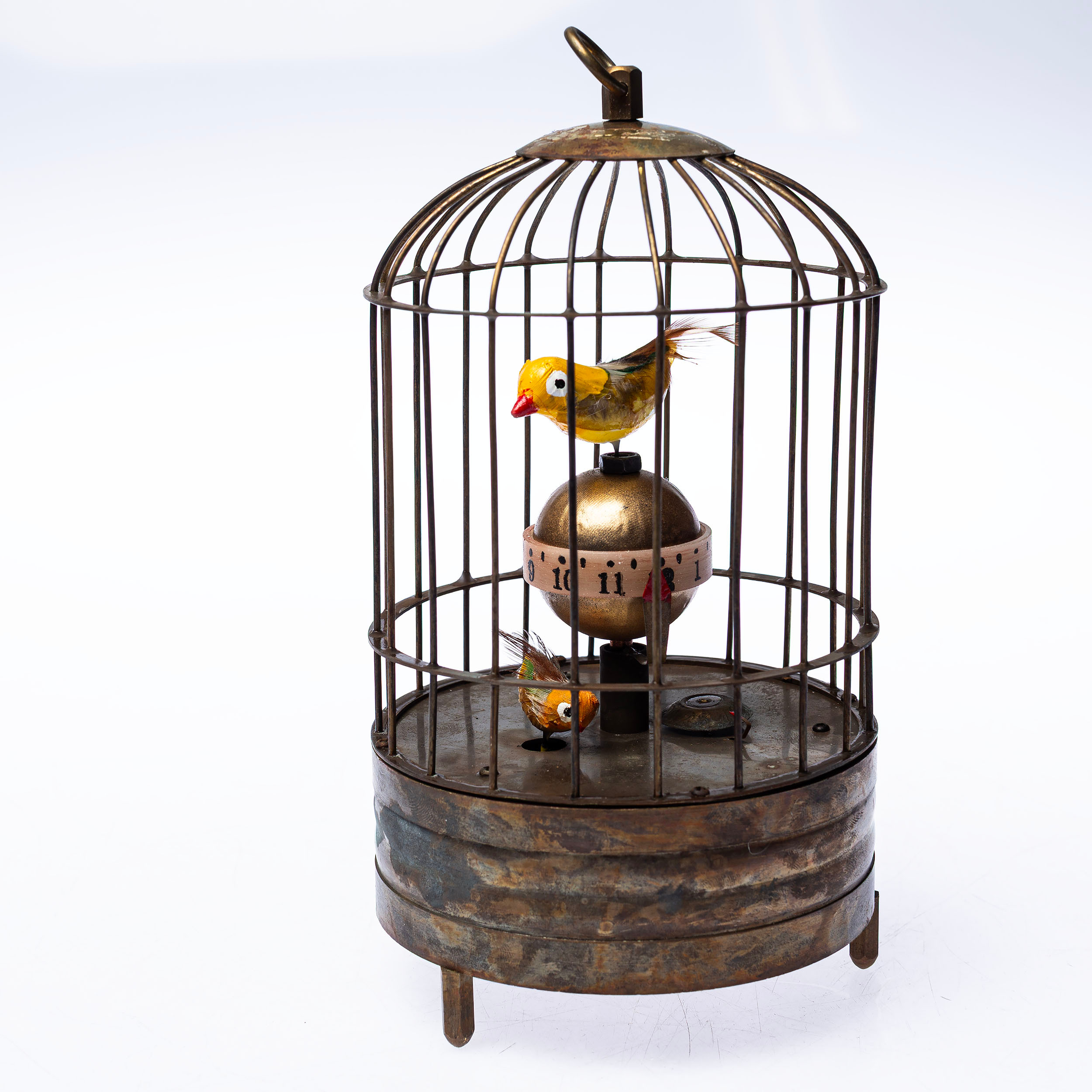 BORDSUR, metall, i form av fågelbur, sent 1900-tal.