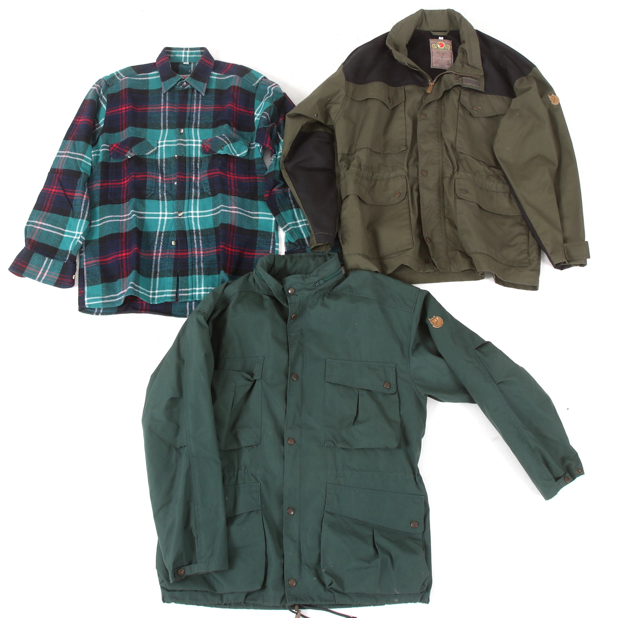 FJÄLLRÄVEN, 3 delar, Jackor samt Skjorta, 1900-tal.