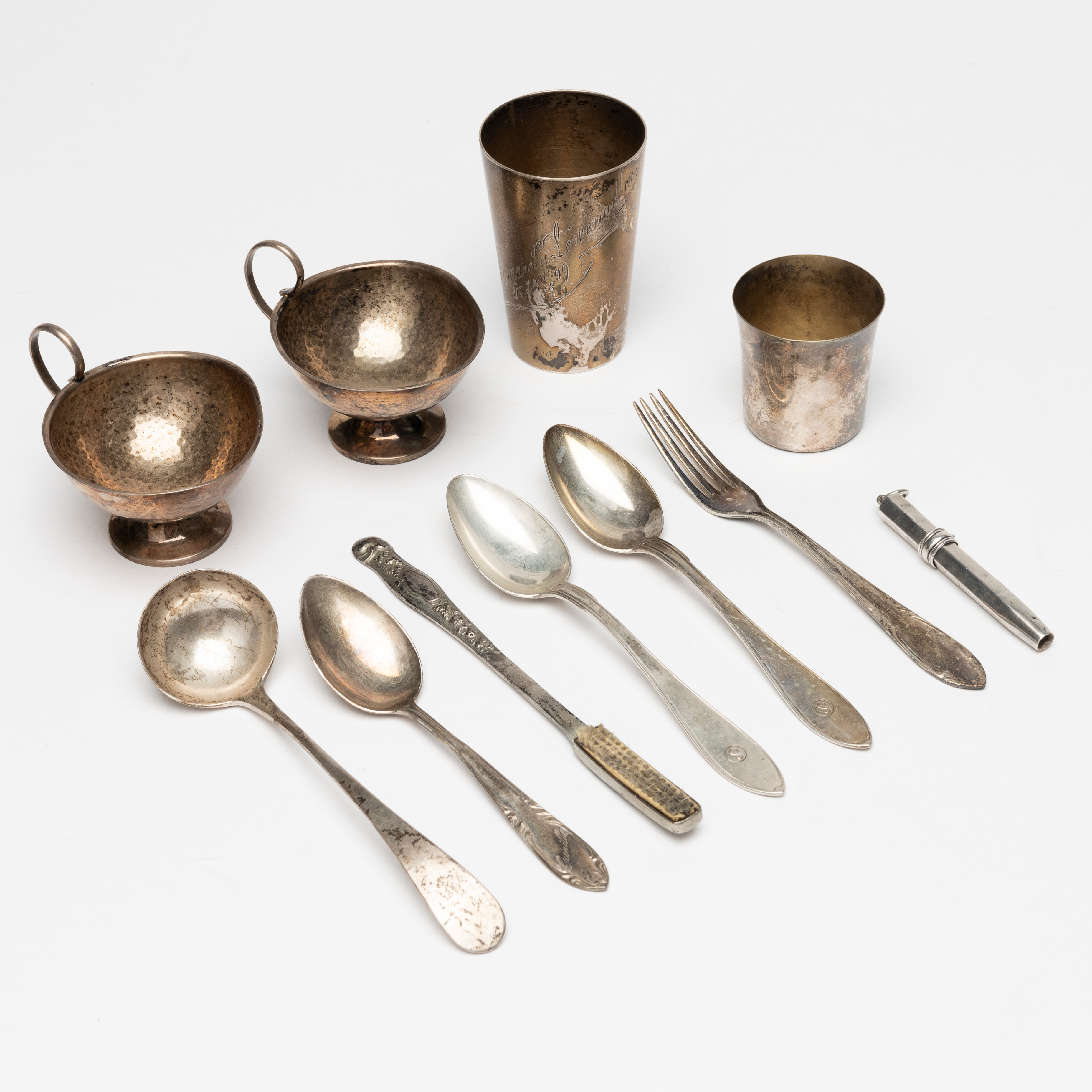 SILVER, 11 delar, 1800-/1900-tal.