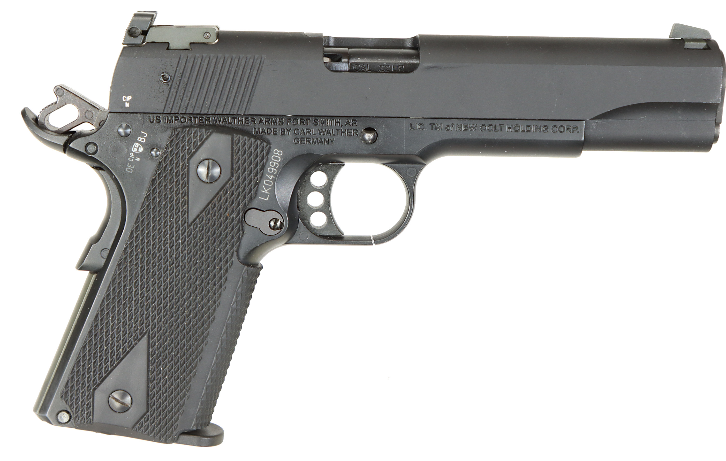 PISTOL, fabrikat Walther/Colt, modell Gold Cup Trophy, kaliber .22LR, tillv.nr LK049908, se-nr SE2980162.