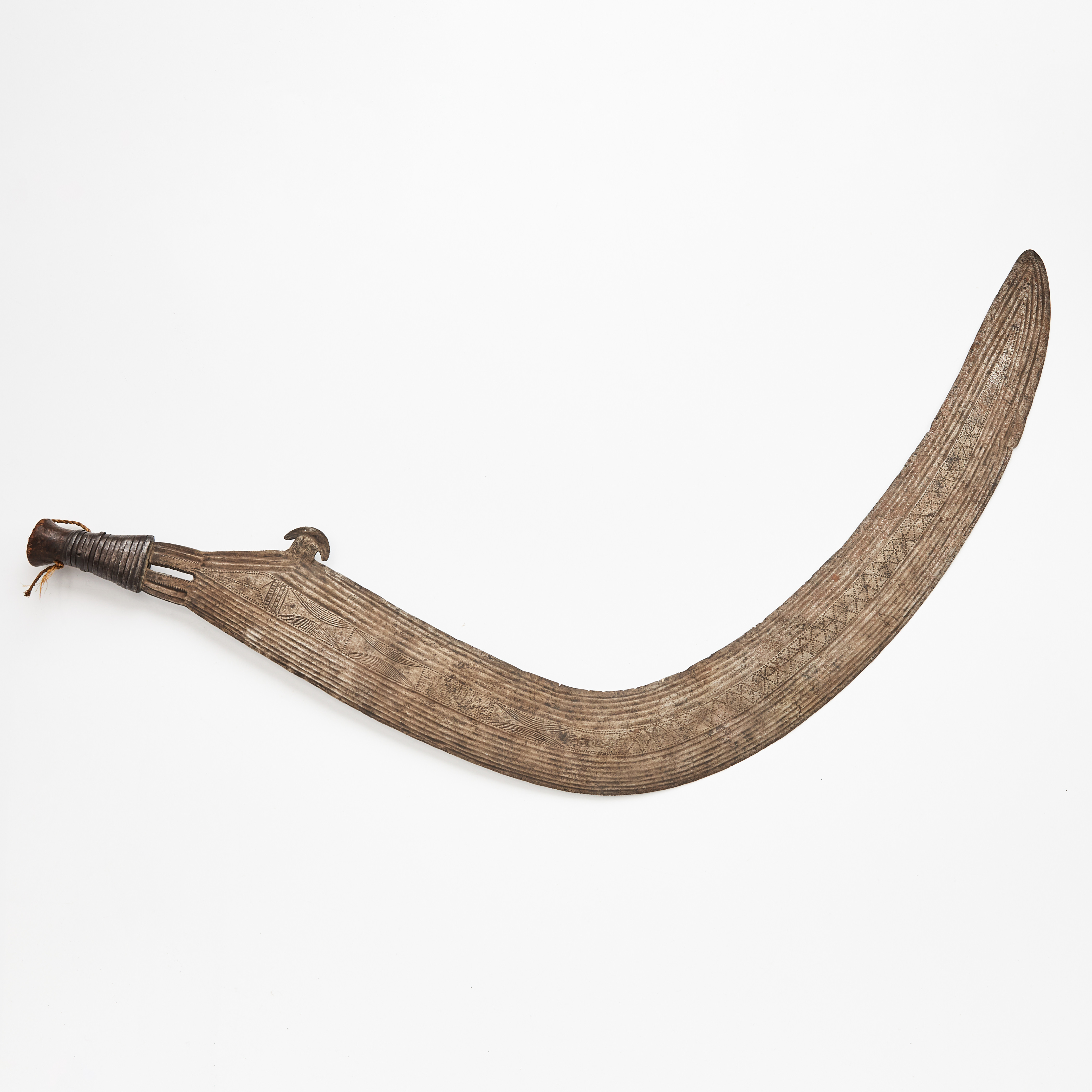 EN STOR BAZAKNIV, Azandefolket, Södra Sudan, troligen 1800-tal.