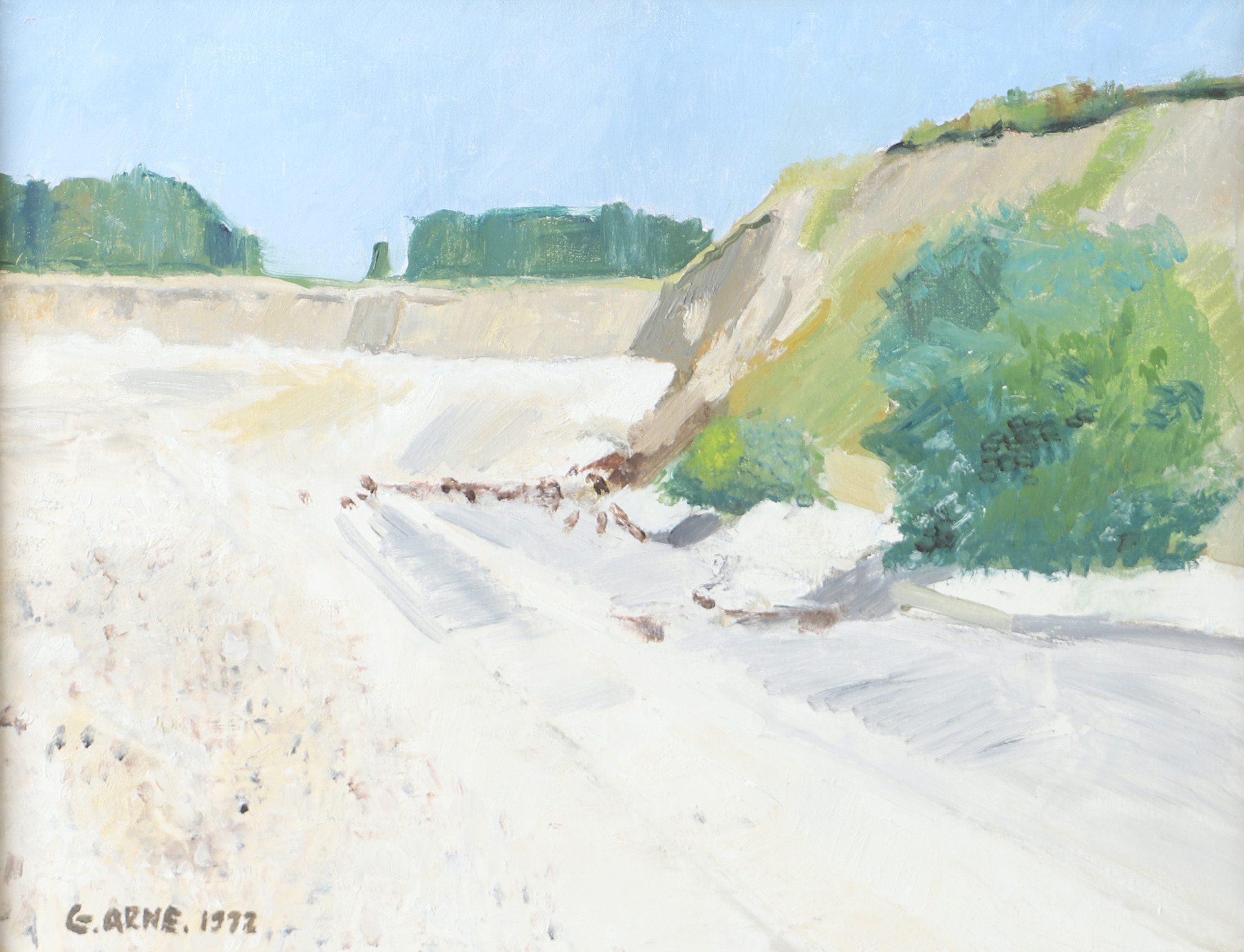 GUSTAV ARNE. Landskap, olja på duk, signerad G. Arne 1972.