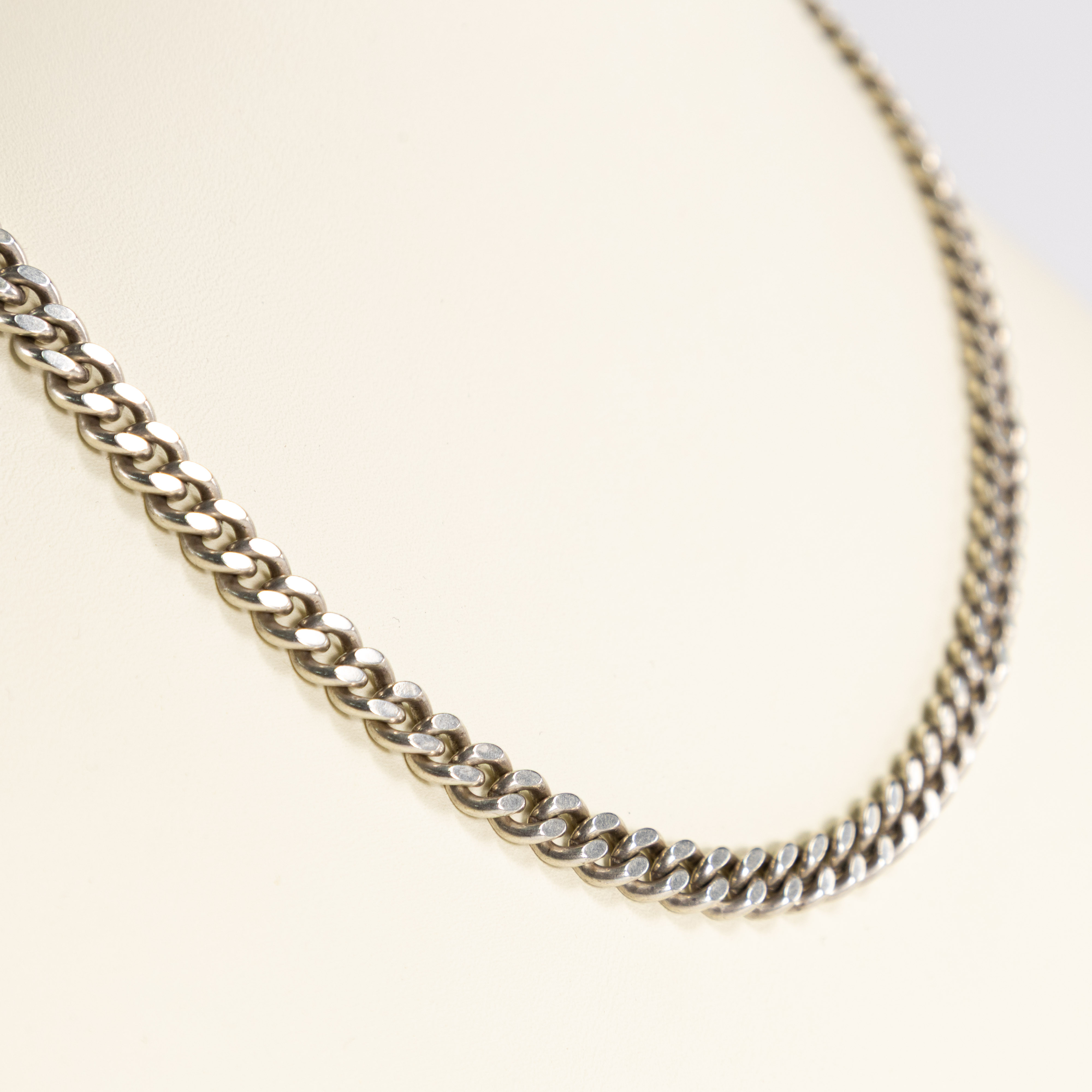 KEDJA, Pansarlänk, sterlingsilver, längd 53 cm.
