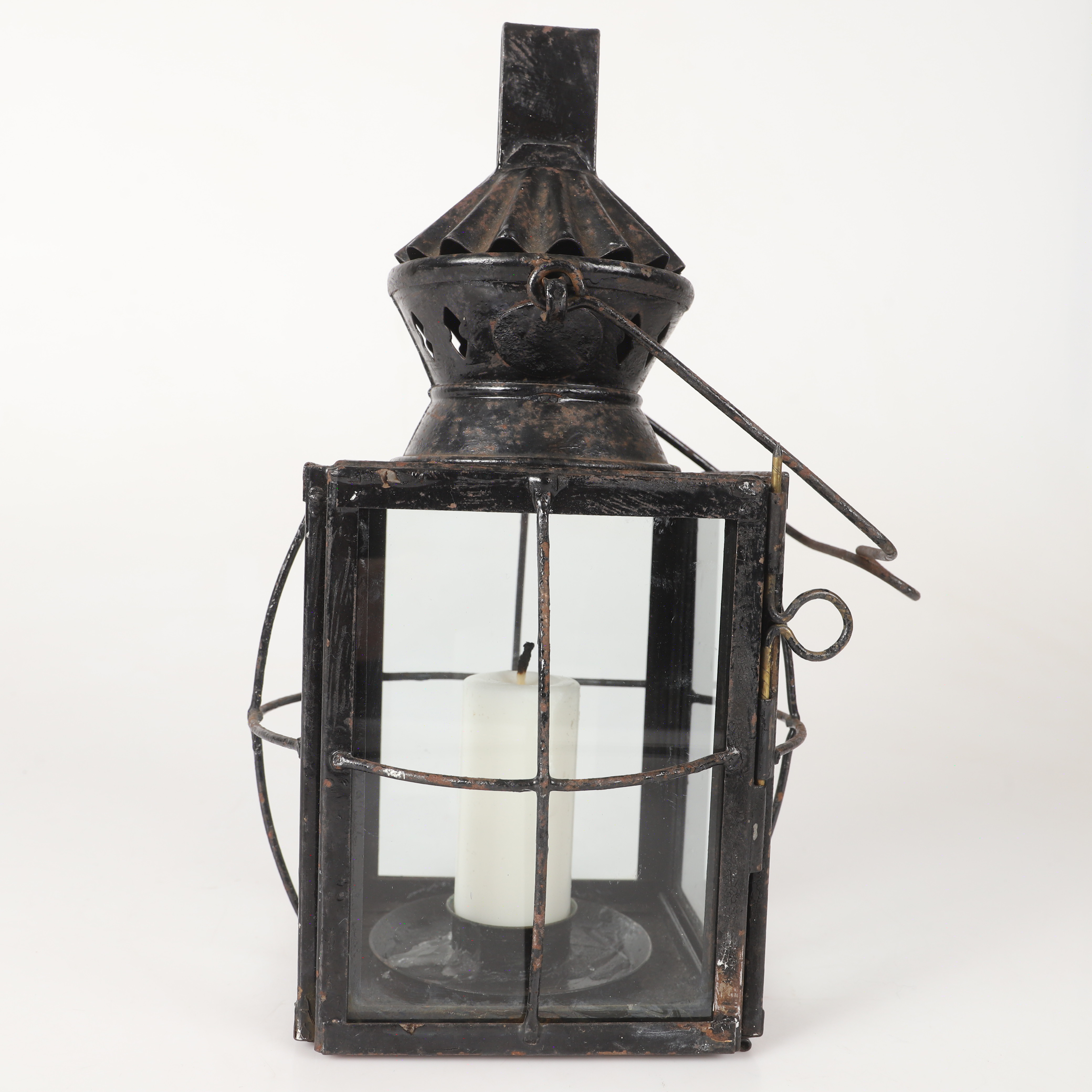 LYKTA, smide/glas, 1800/1900-tal.