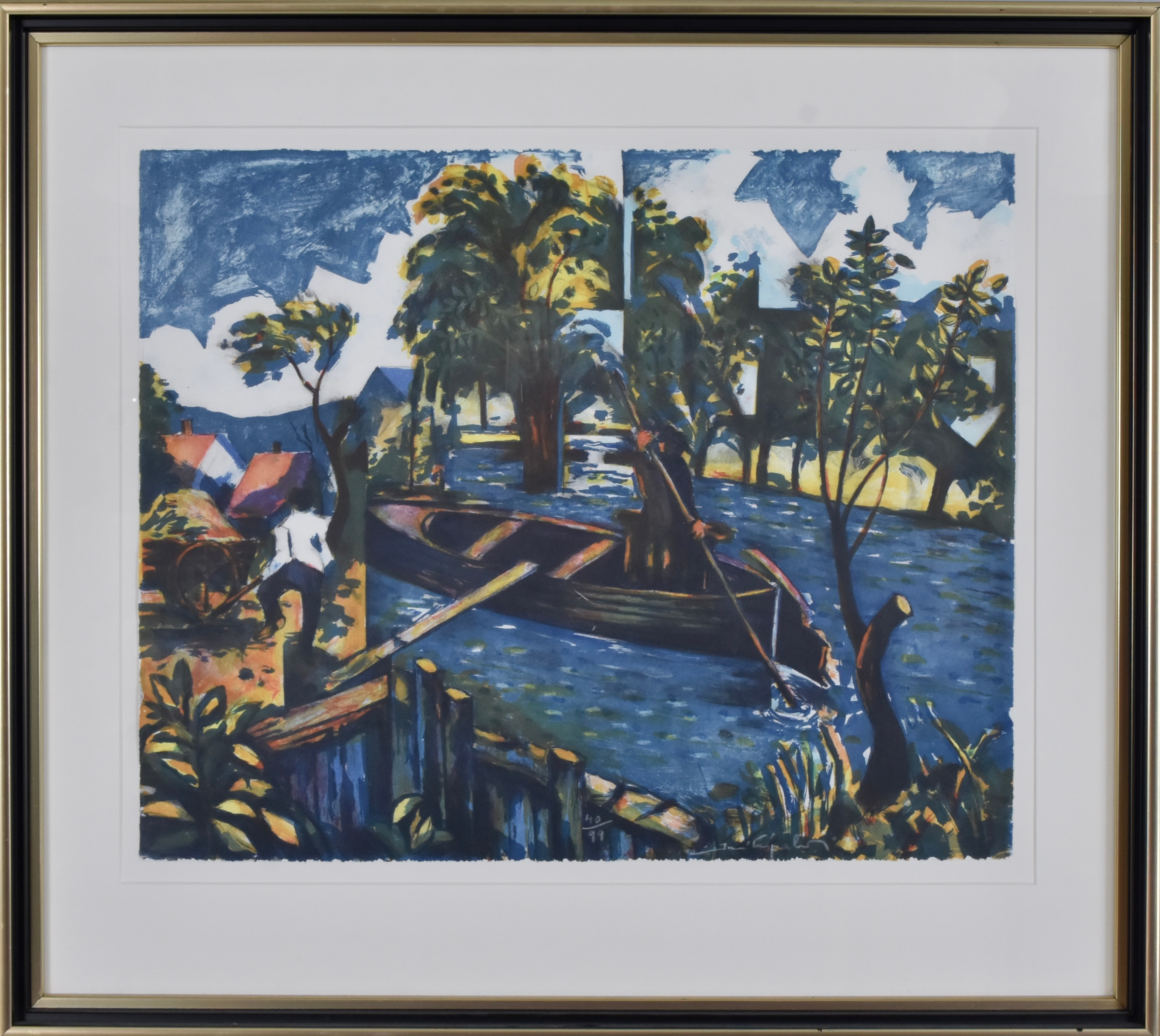 JUSSI TAIPALEENMÄKI. Färglitografi.