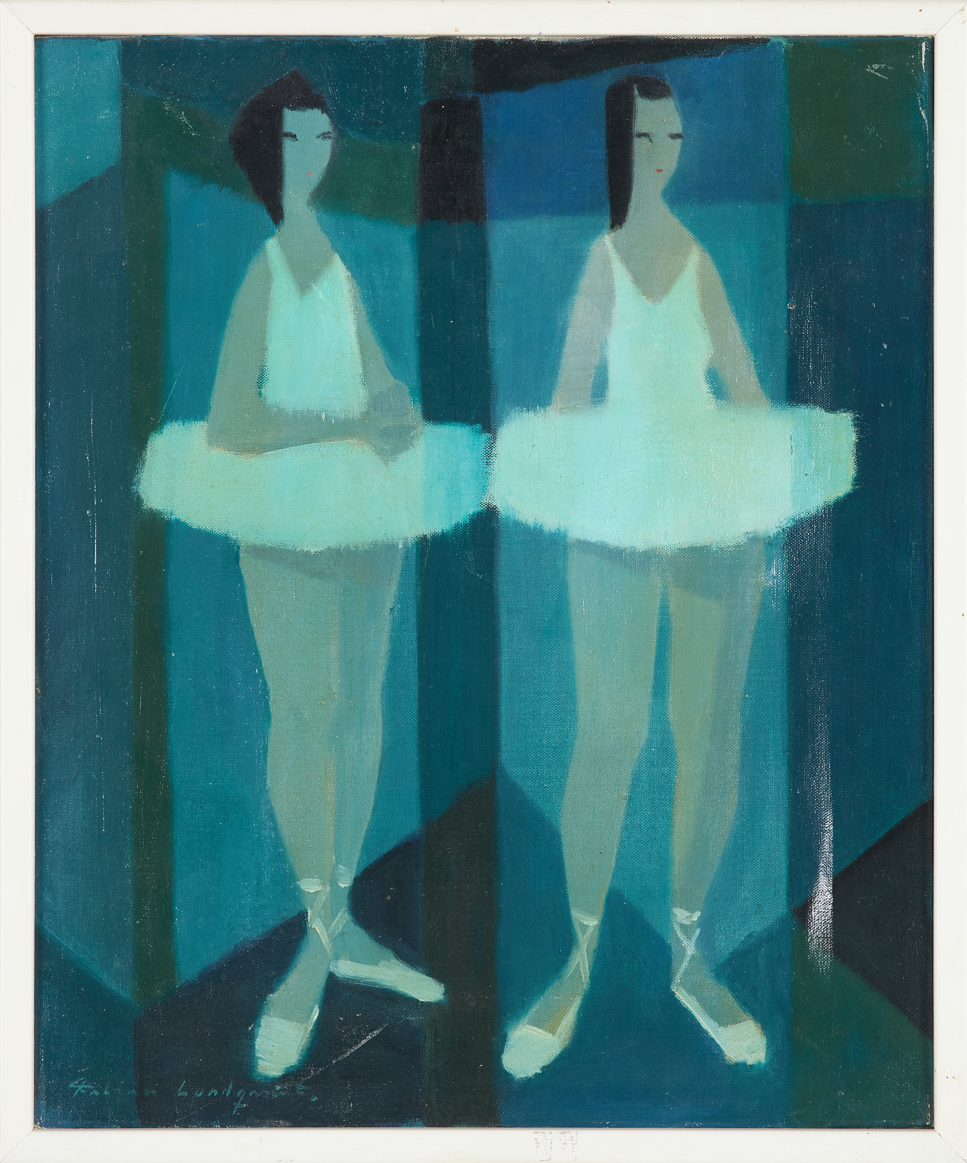 FABIAN LUNDQVIST. Ballerinor, olja på duk, signerad.