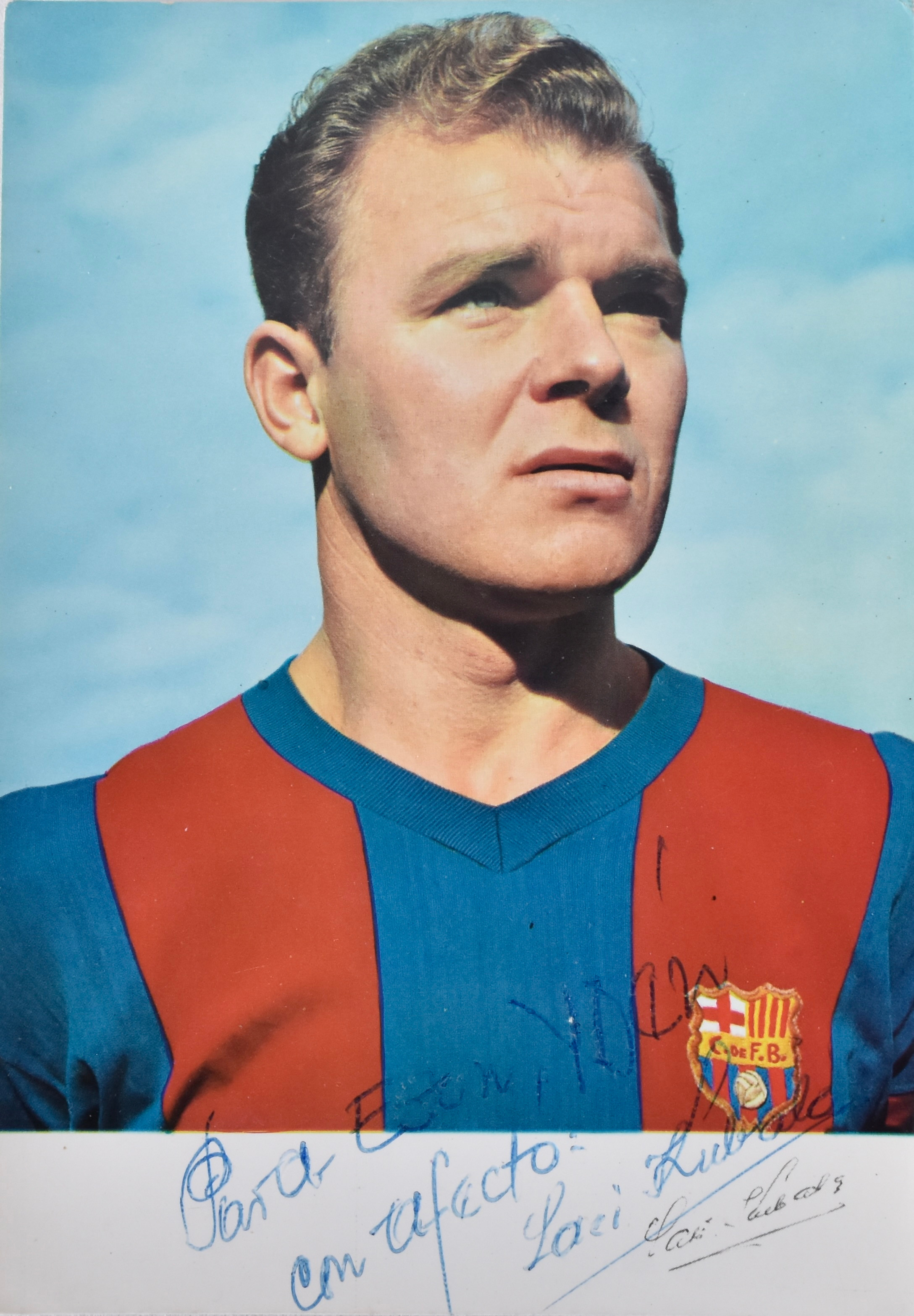 SIGNERAT VYKORT, Ladislao Kubala.