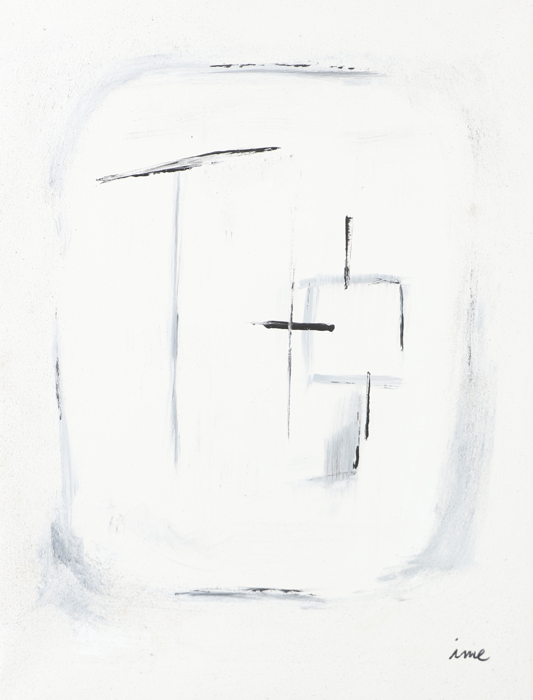 OIDENTIFIERAD KONSTNÄR. Komposition, olja på duk, otydligt signerad.