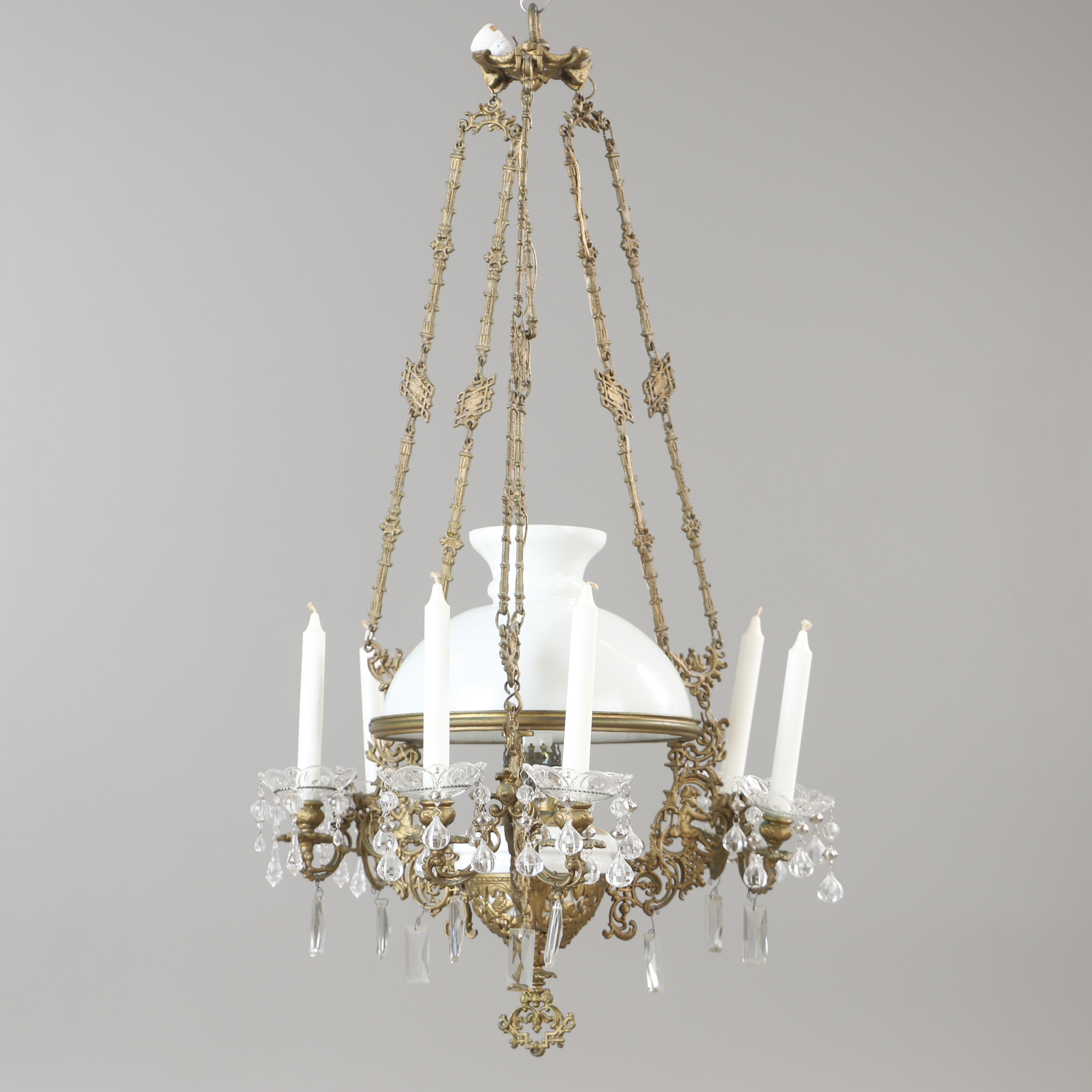 TAKFOTOGENLAMPA, glas, metall och porslin, 1900-talets första hälft.