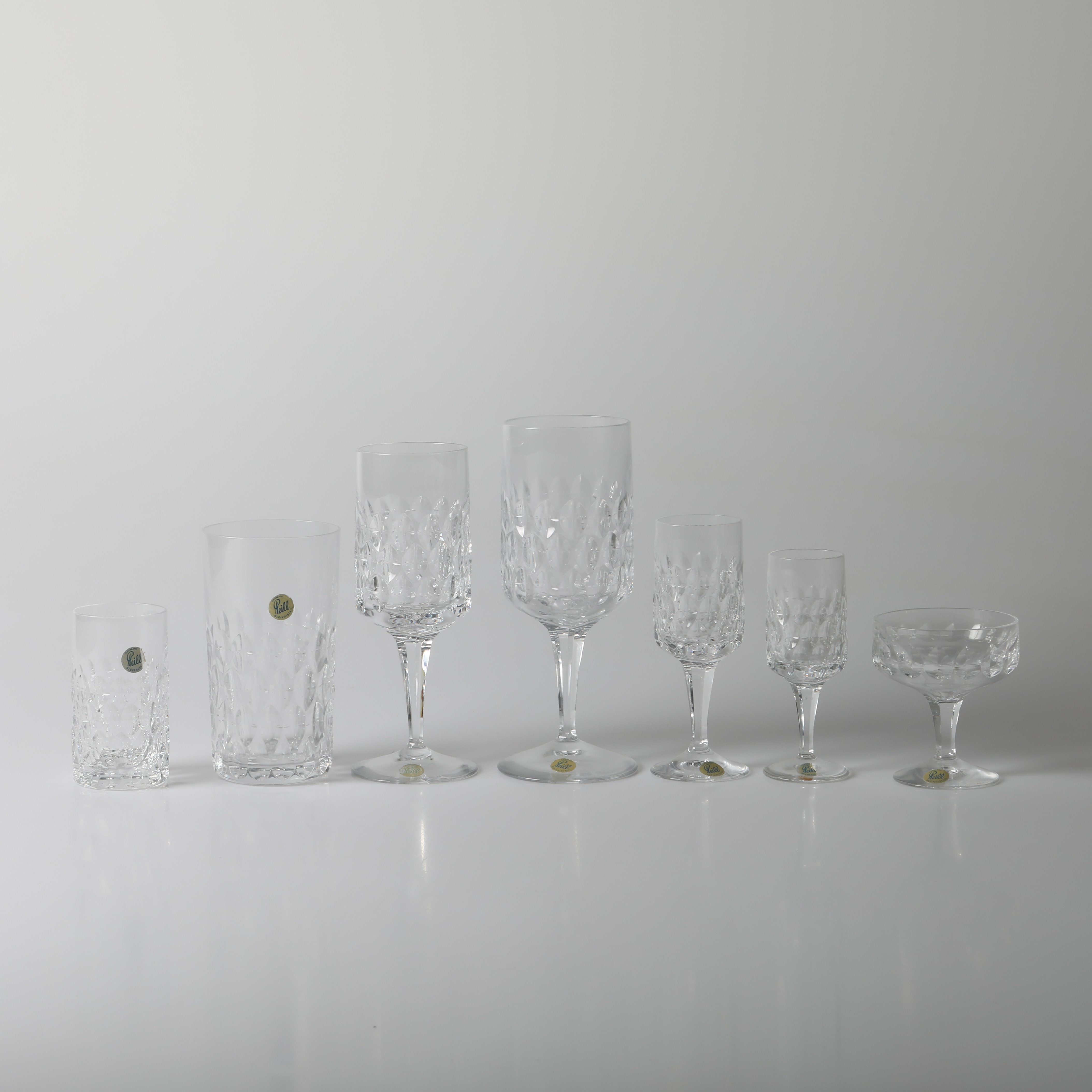 GLASSERVIS, 67 delar, kristall, "Granada", Peill Tyskland.