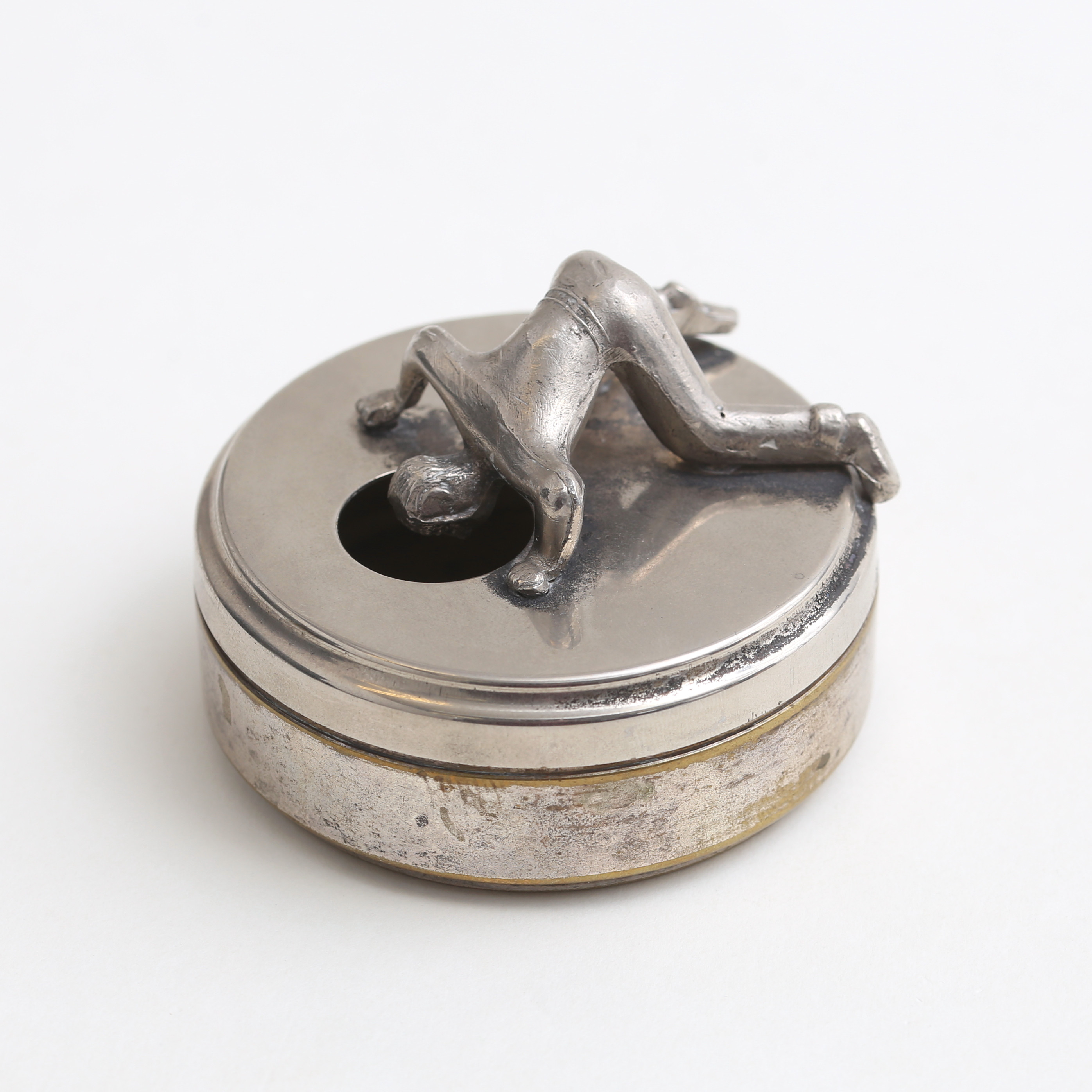 MANCHETTKNAPPASK, "Originell", nysilver Widerholm & Dahlberg, Eskilstuna, 1930-/1940-tal.