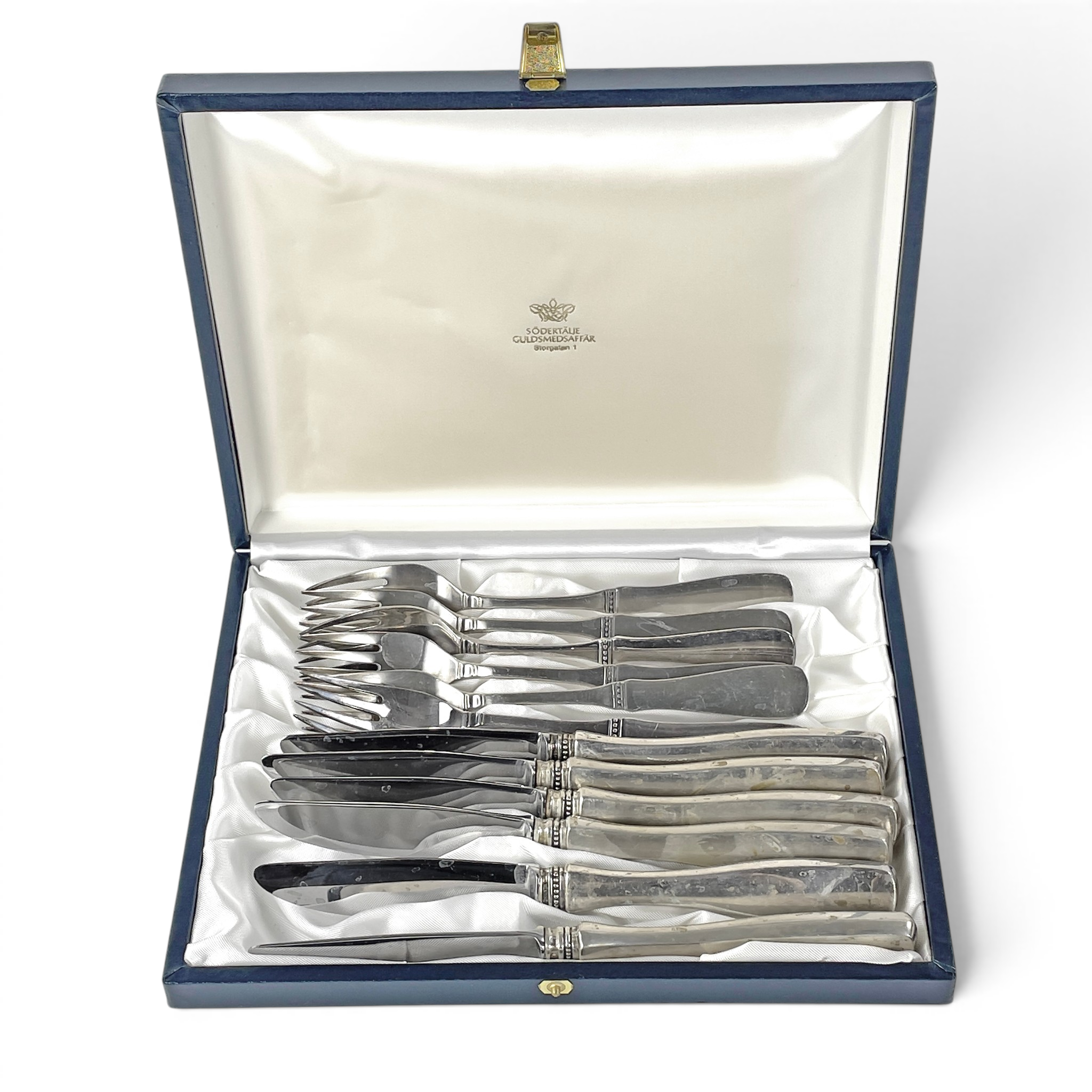 ERIC LÖFMAN. Bestick, 12 delar, "Uppsala", silver, MGAB, Uppsala/Lidköping, vissa signerade, 1900-talets andra hälft.