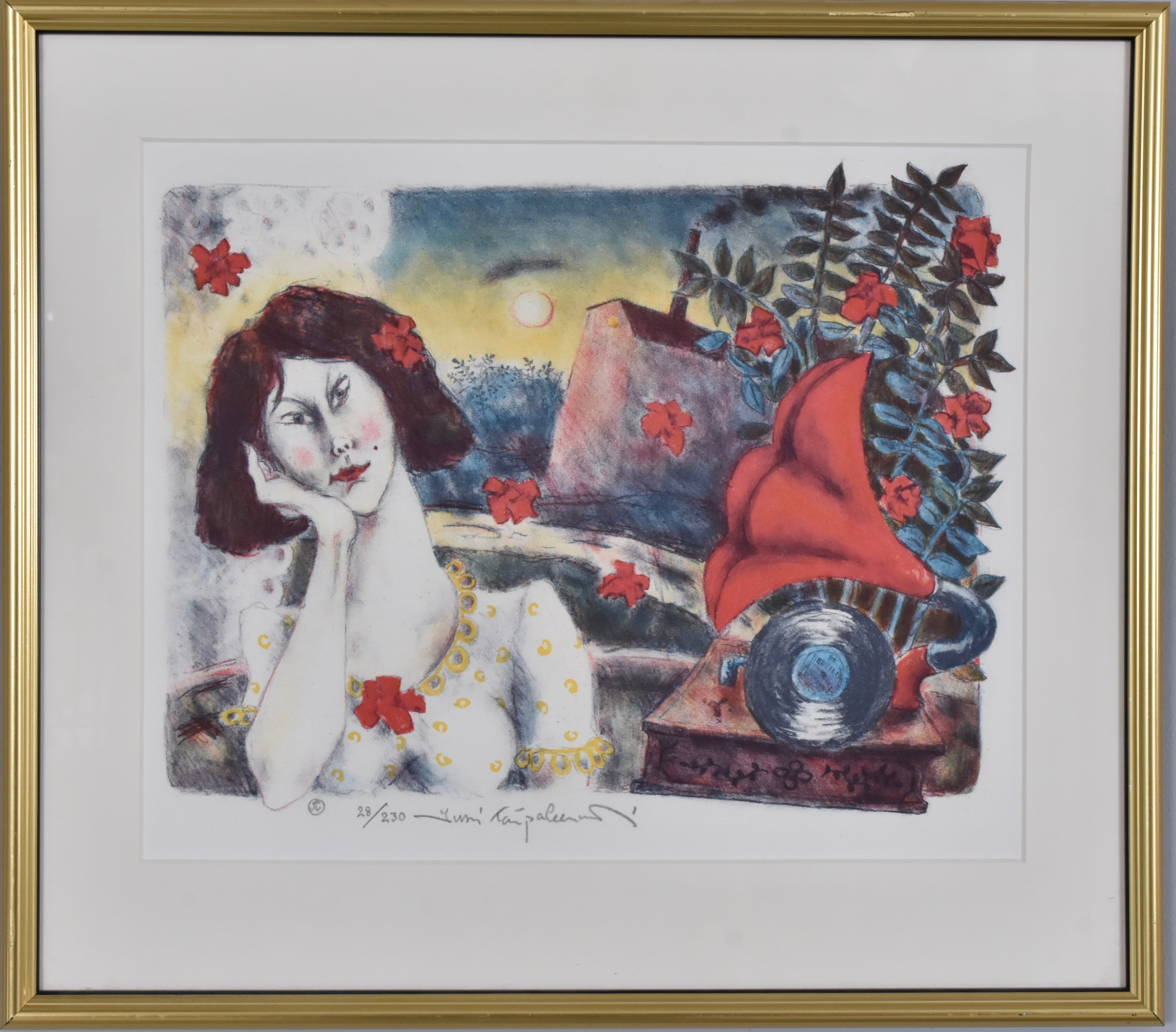 JUSSI TAIPALEENMÄKI. Färglitografi.