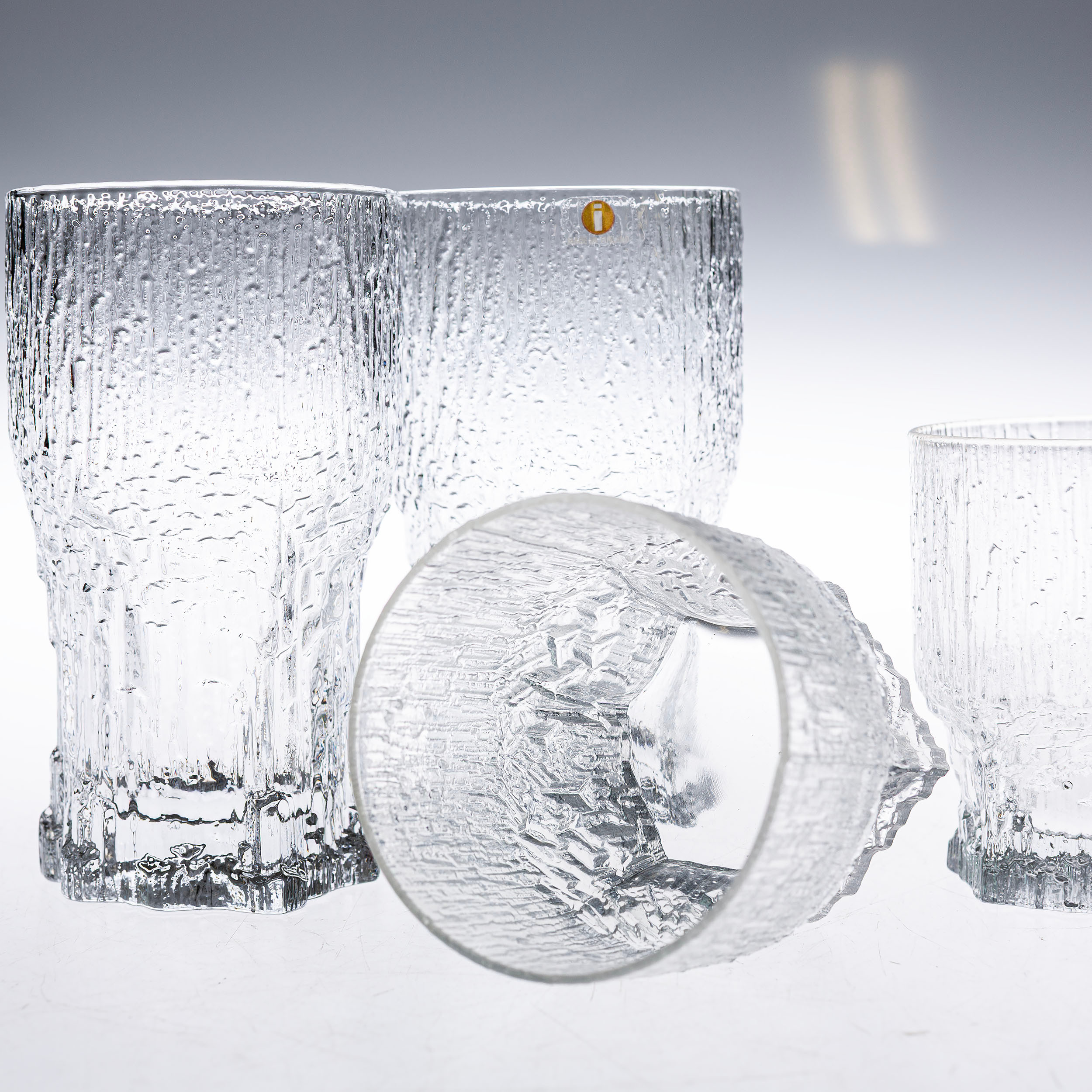 TAPIO WIRKKALA. Glasservisdelar, 13 st " aslak " iittala, Finland.