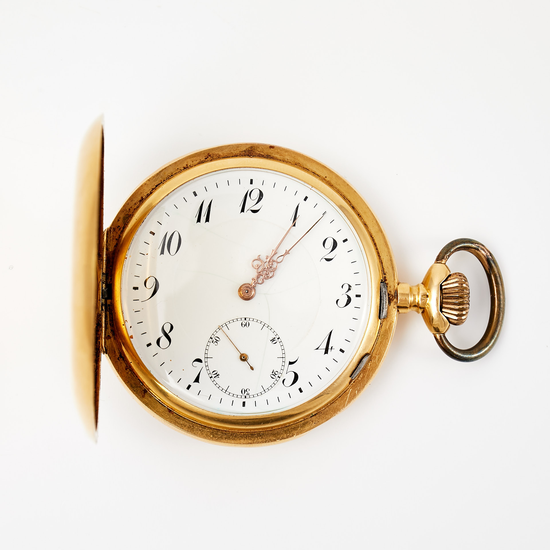 FICKUR, savonett, yttre boett 18 k guld, inre boettlock metall, 52 mm, 1900-talets första hälft.