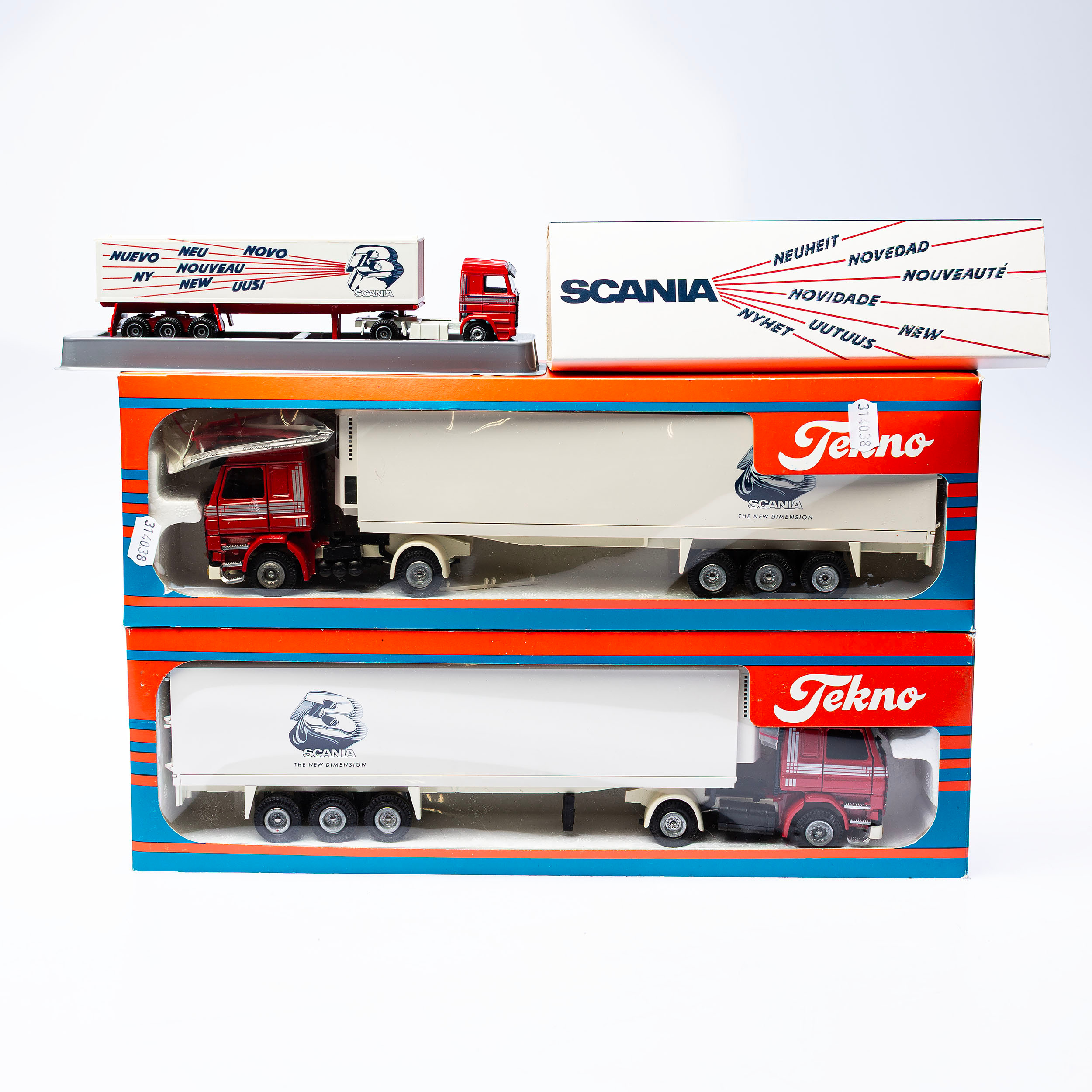 MODELLBILAR, 3 st b.la tekno Scania.