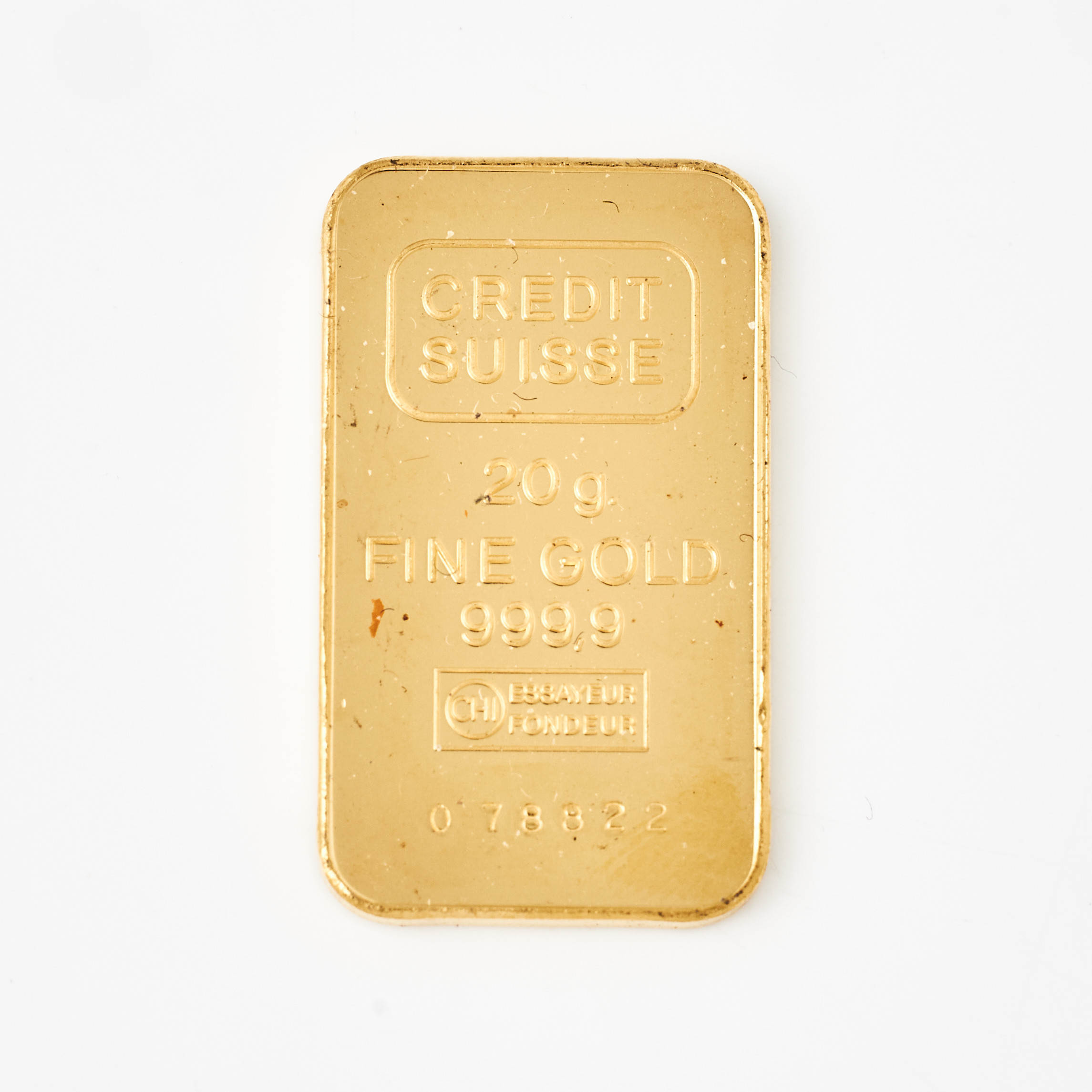 GULDTACKA, 999.9/23K guld, Credit Suisse.