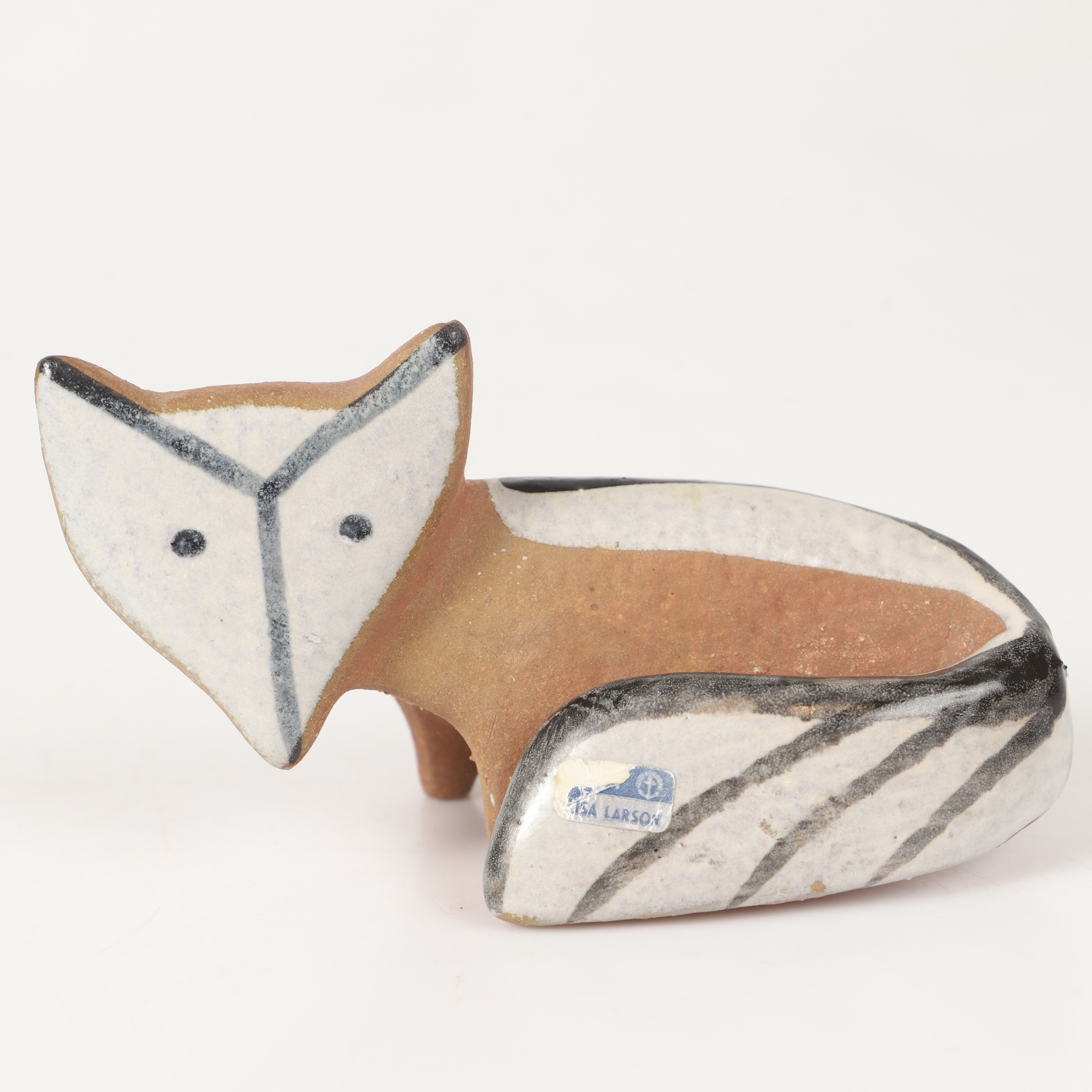 LISA LARSON. Figurin, "Räv", ur serien "Lila Zoo", stengods, Gustavsberg.