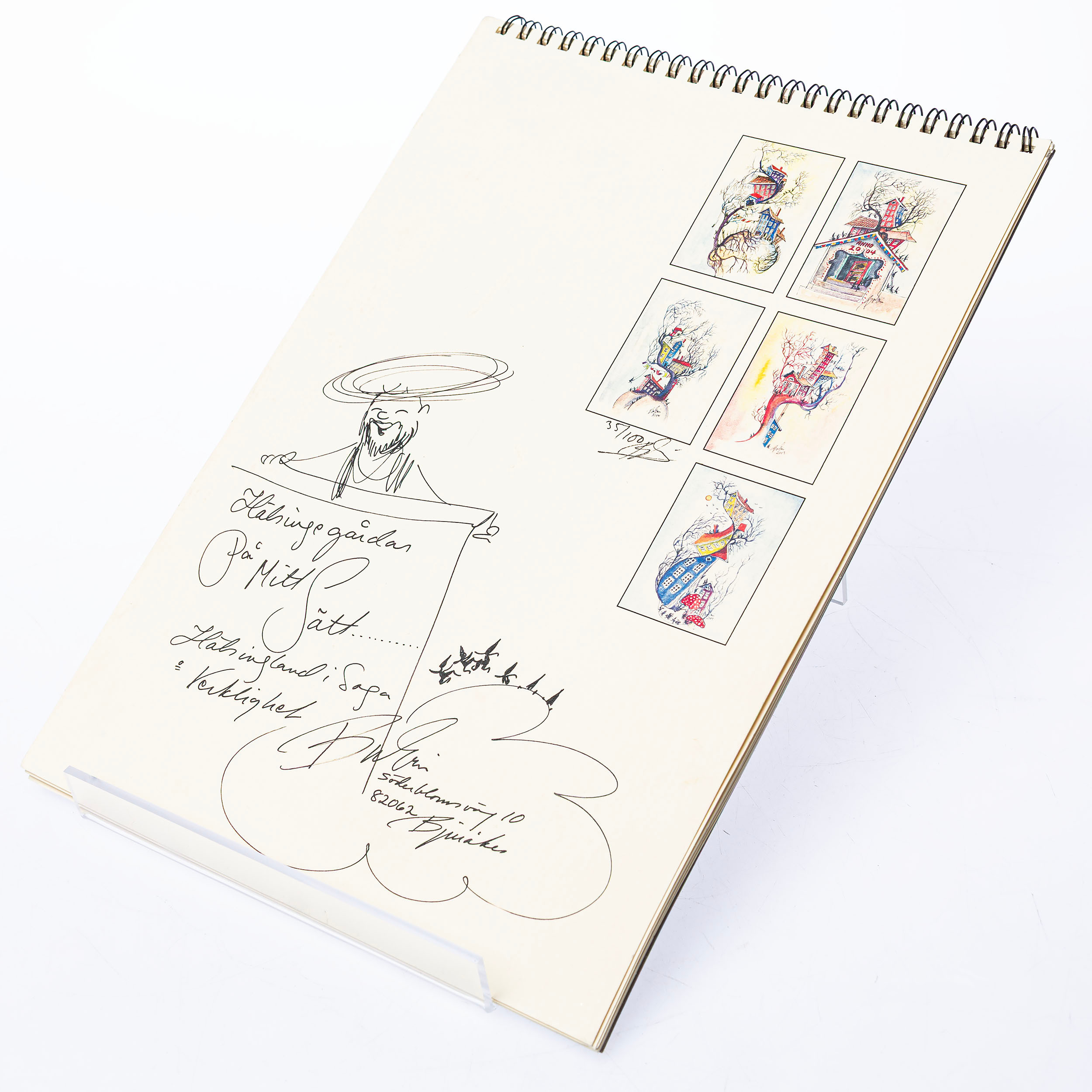 BROR-ERIC BERGQVIST, mapp med 5 st blad, signerade och numrerade.