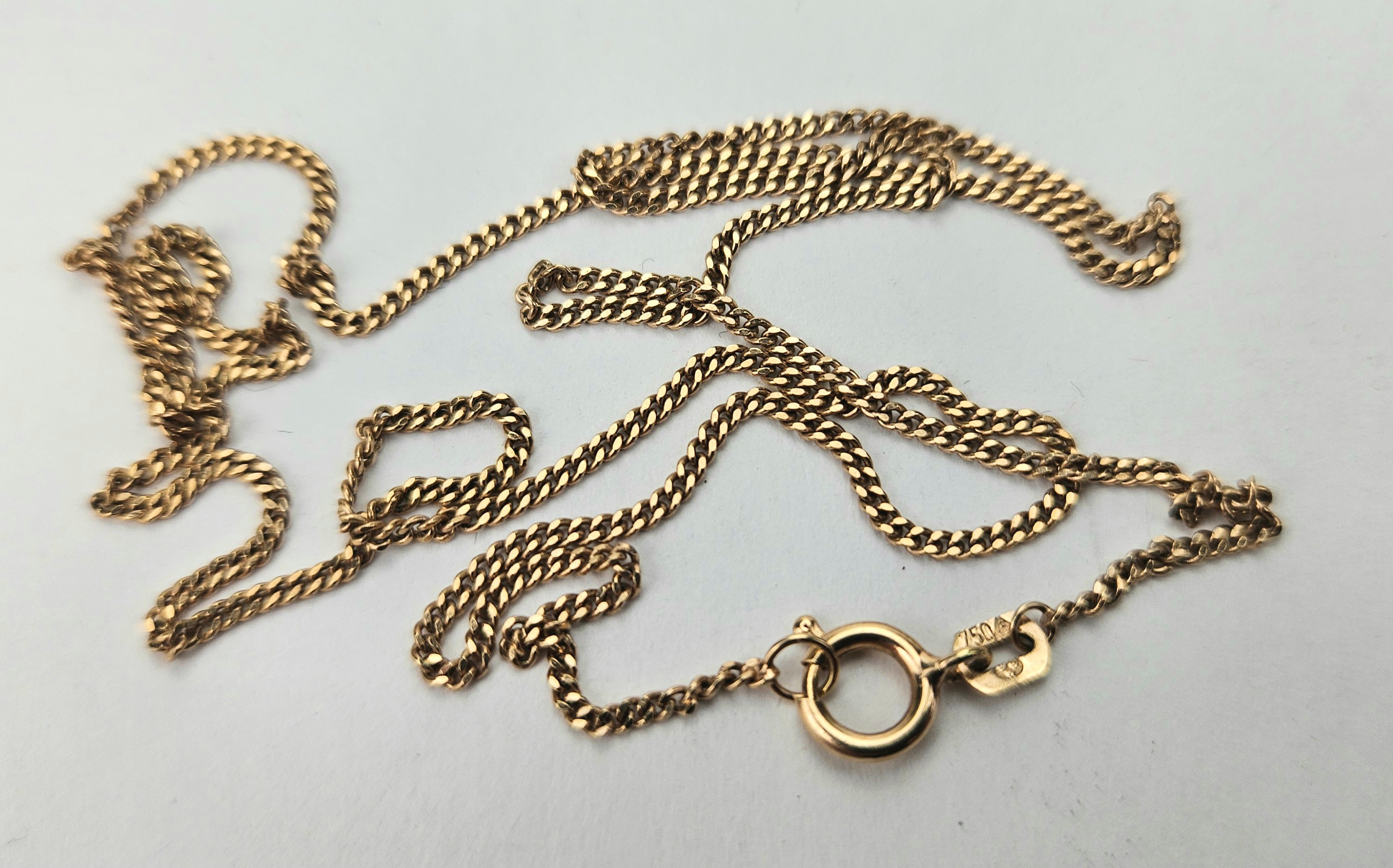 HALSKEDJA, guld, 18K, vikt ca. 3 gram.