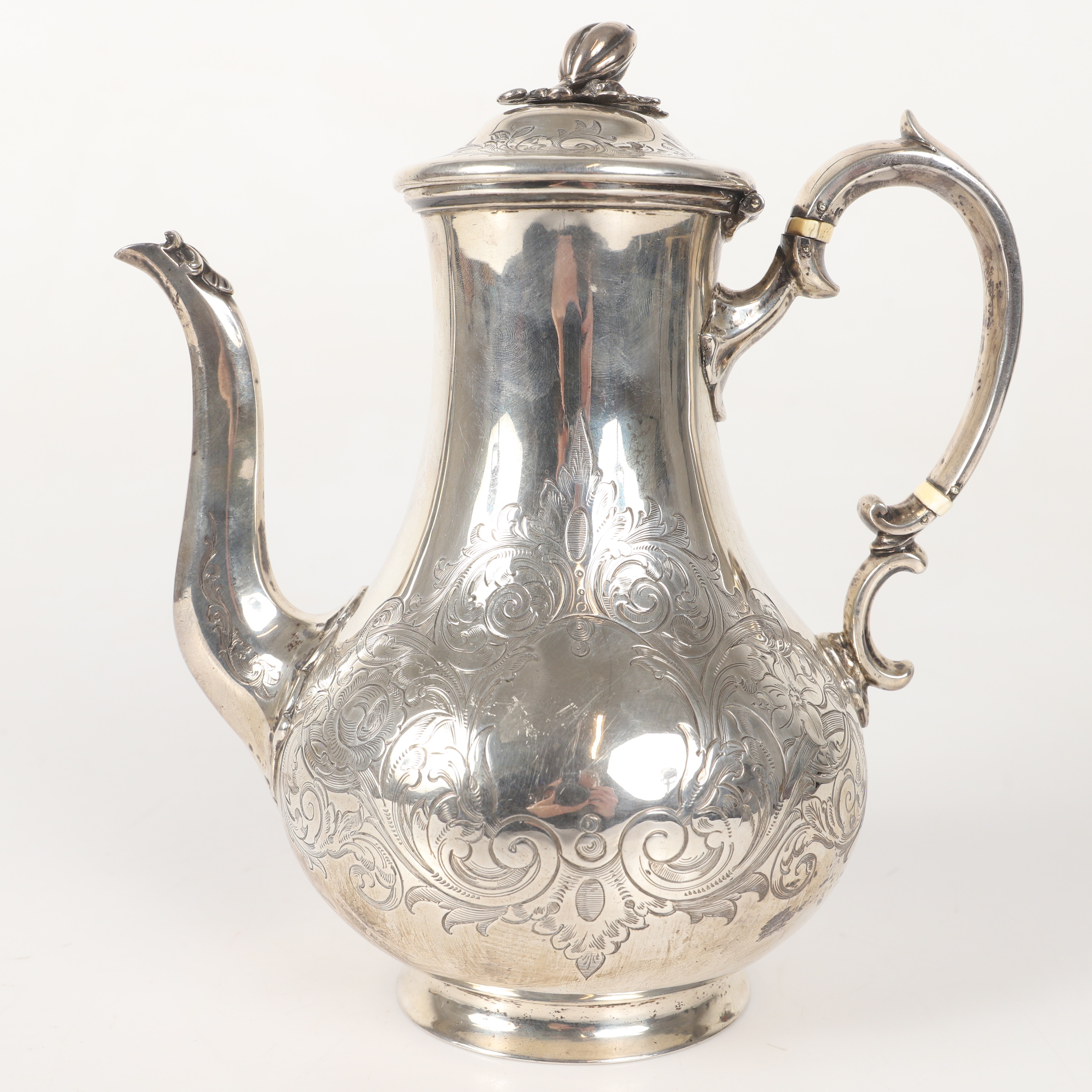 KAFFEKANNA, silver, Joseph Angel, England, 1800-talets mitt.