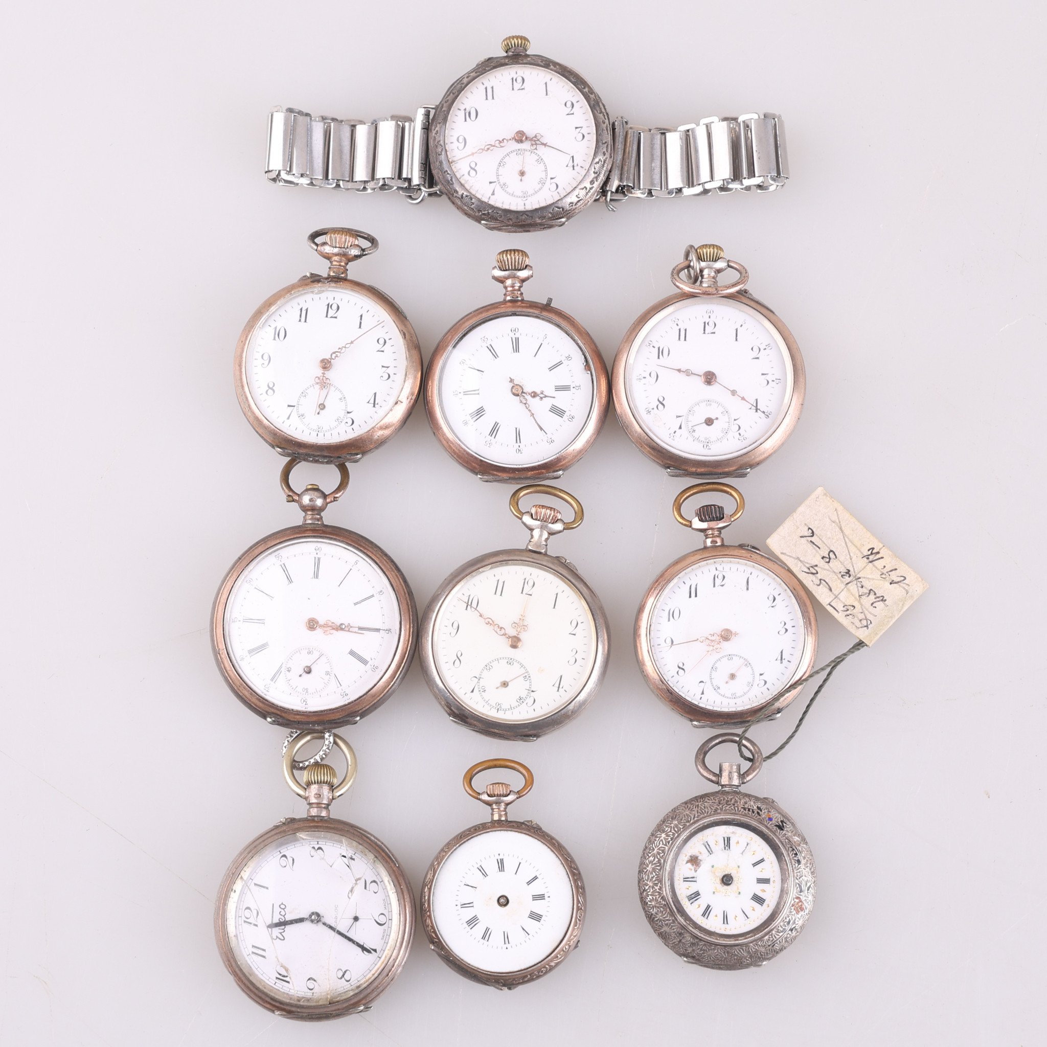 FICKUR, 10 stycken, boetter i silver.