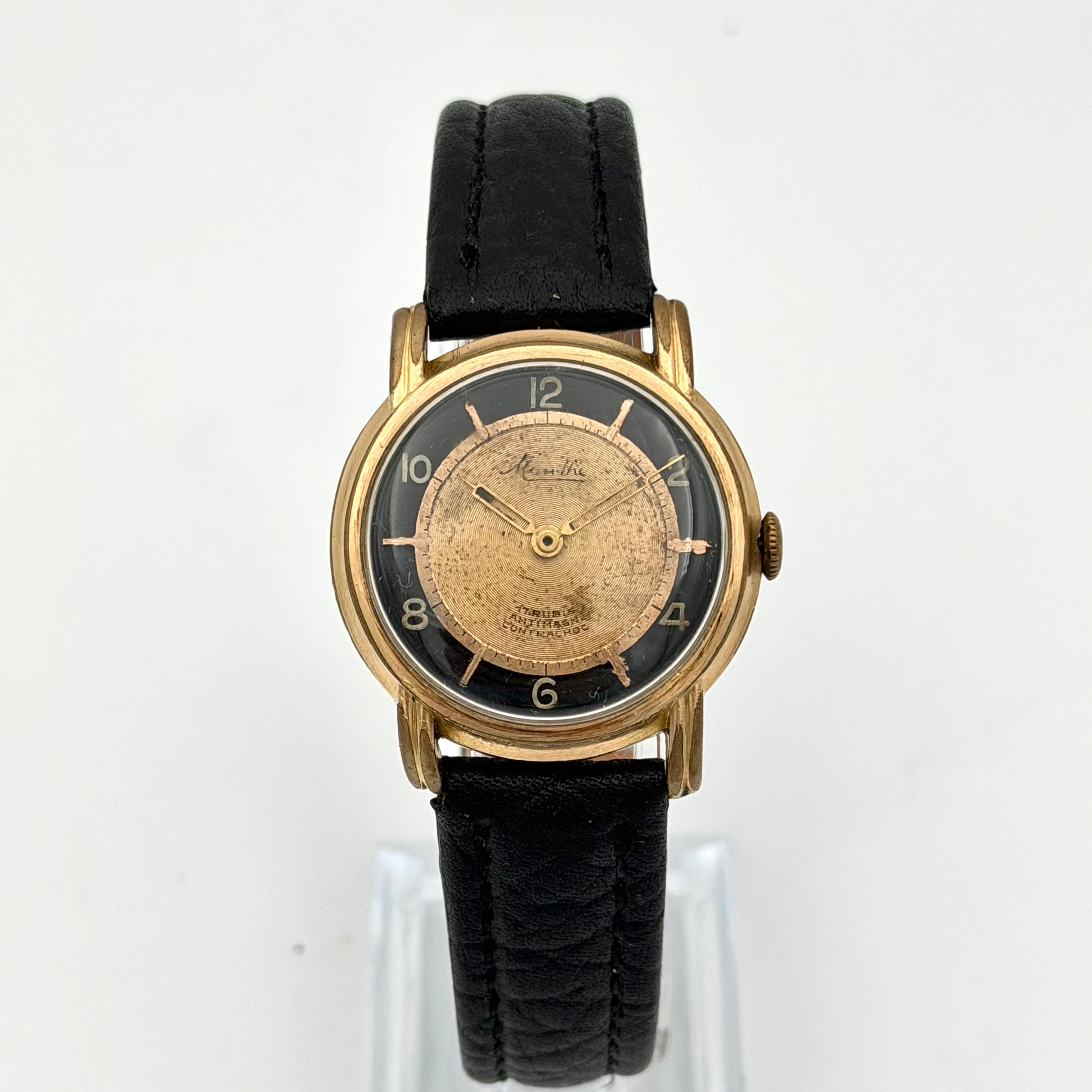 MAUTHE, armbandsur, manuell, gulddouble´ (20 micron).