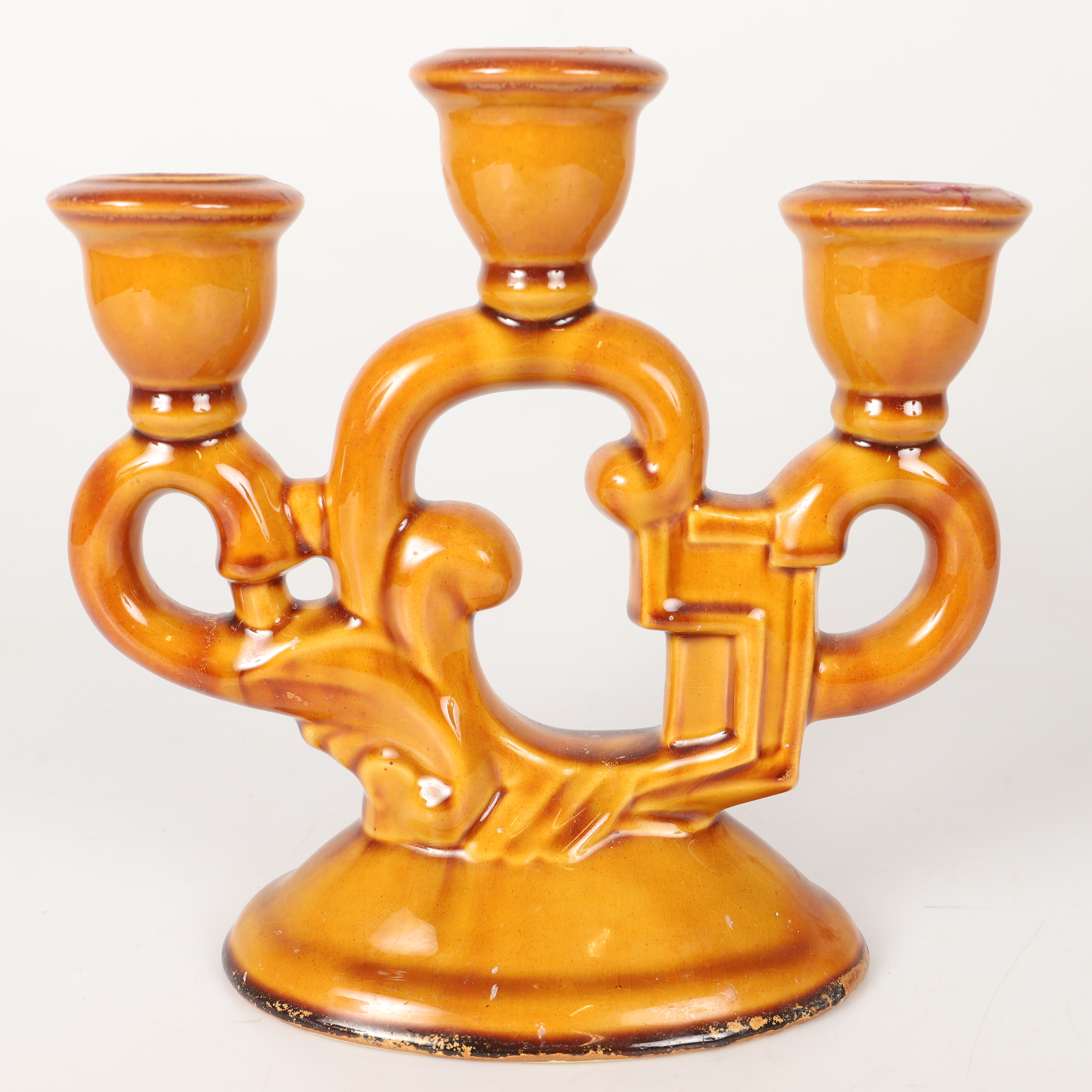 LJUSSTAKE, glaserad porslin, 1900-tal.