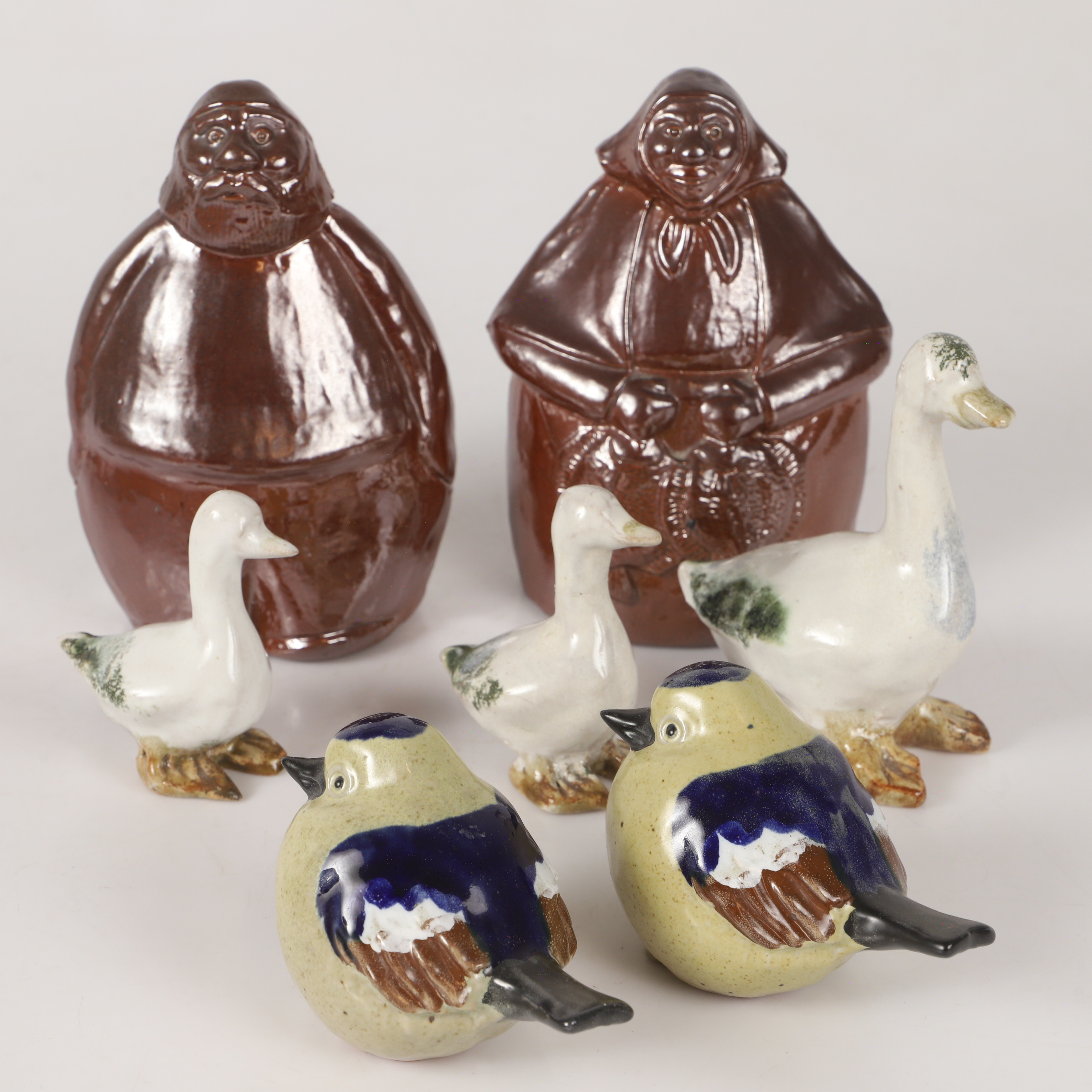 FIGURINER, 7 stycken, keramik, bl. a Karl Nilermark, Nyhamnsläge, 1900-tal.