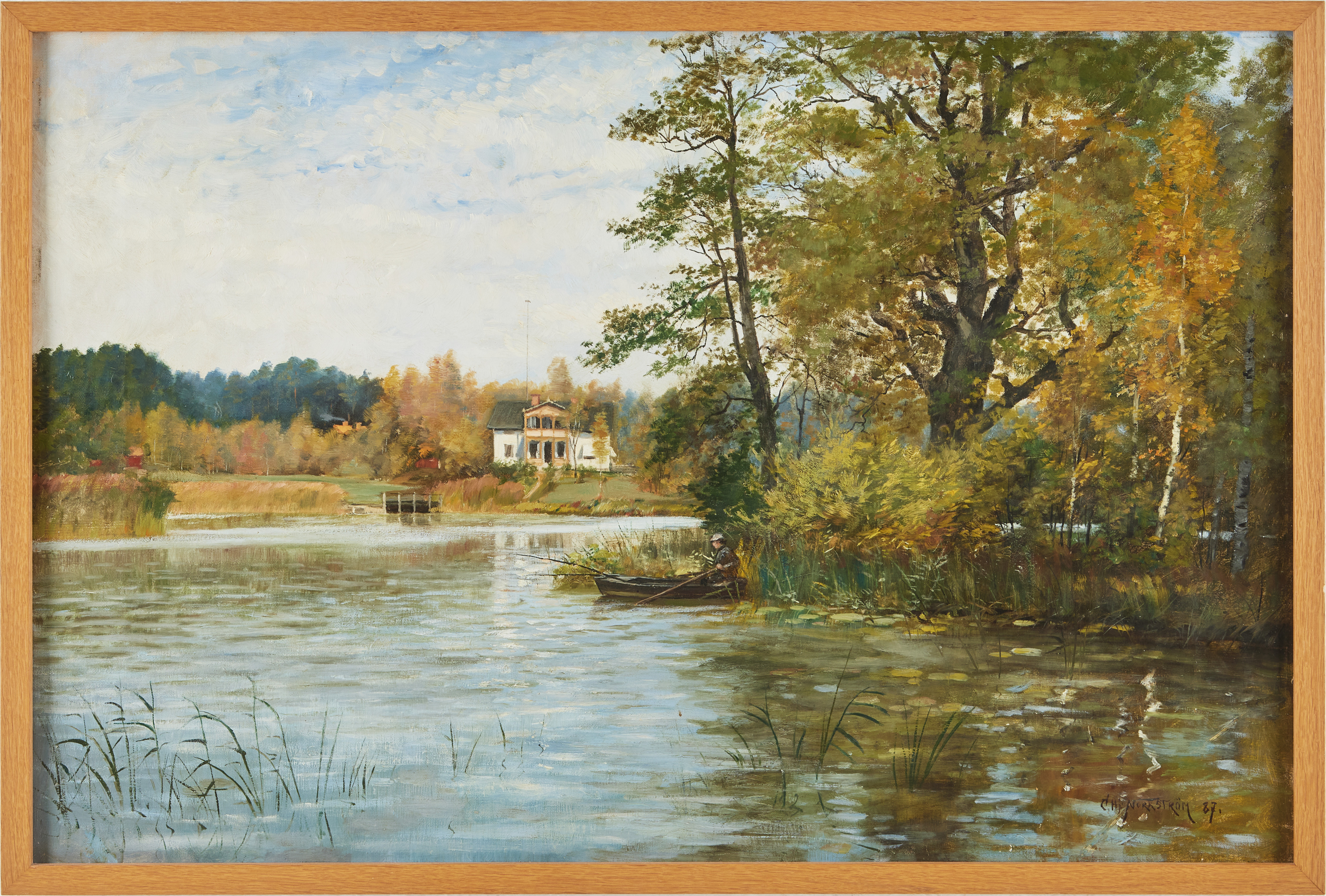 CARL HJALMAR NORRSTRÖM (1853-1923): Skogstorp, södra Eskilstuna, olja på duk, signerad och daterad 87.