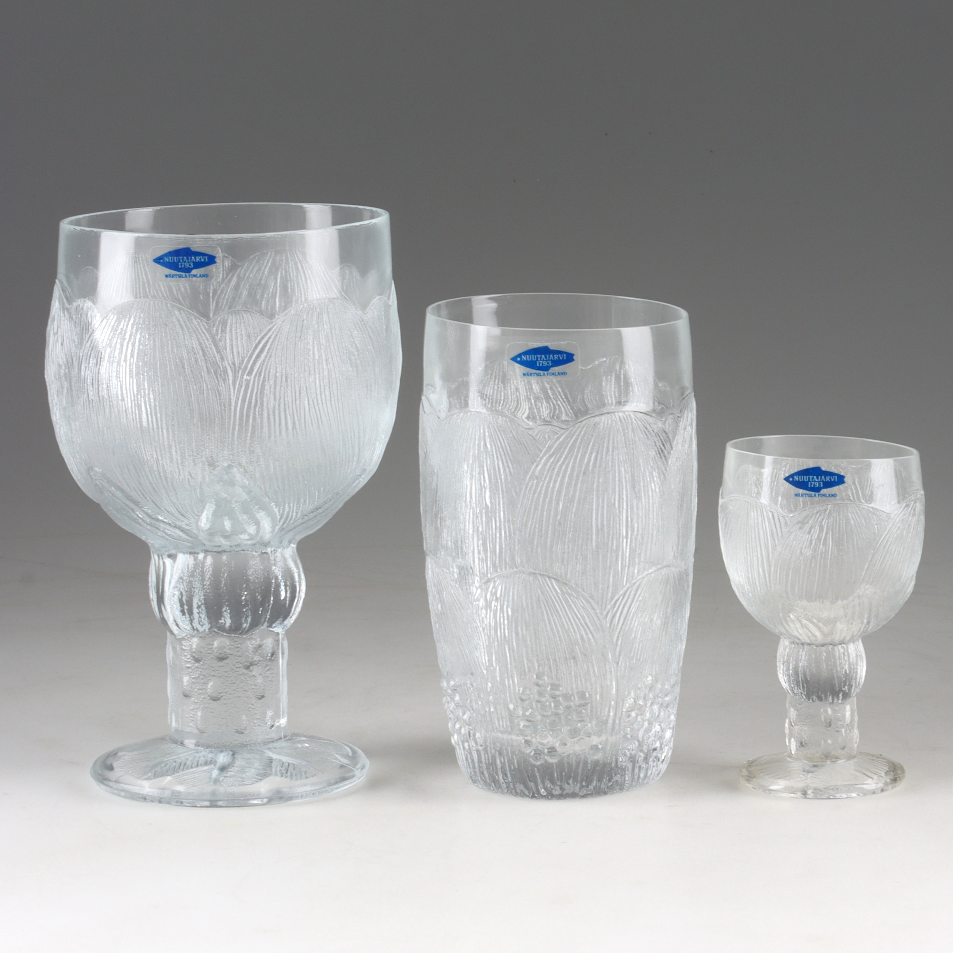 OIVA TOIKKA. Glasservis , 24 delar "Pioni", Nuutajärvi, Arabia, Finland.