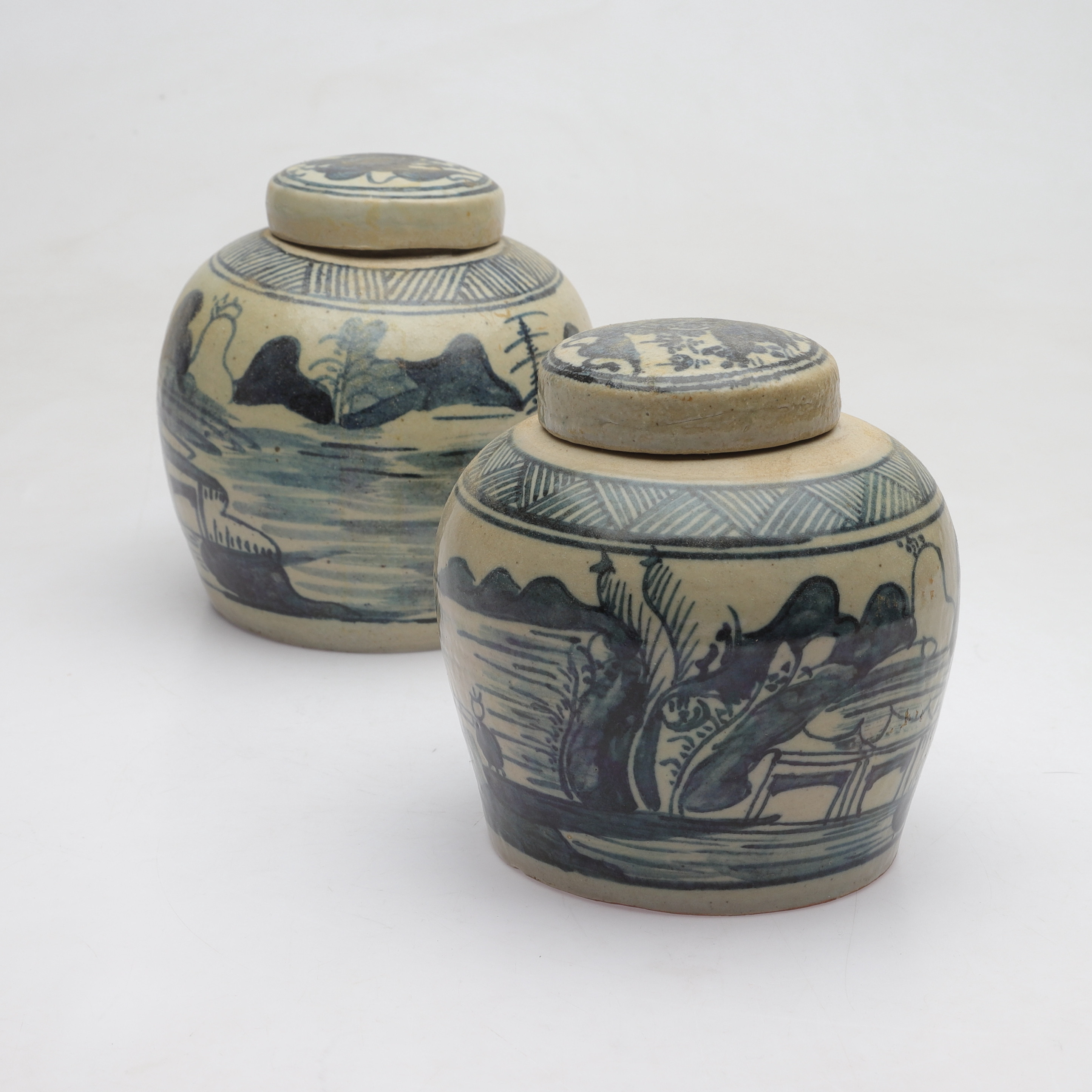 BOJANER, 2 st, porslin, Asien, 1900-tal.