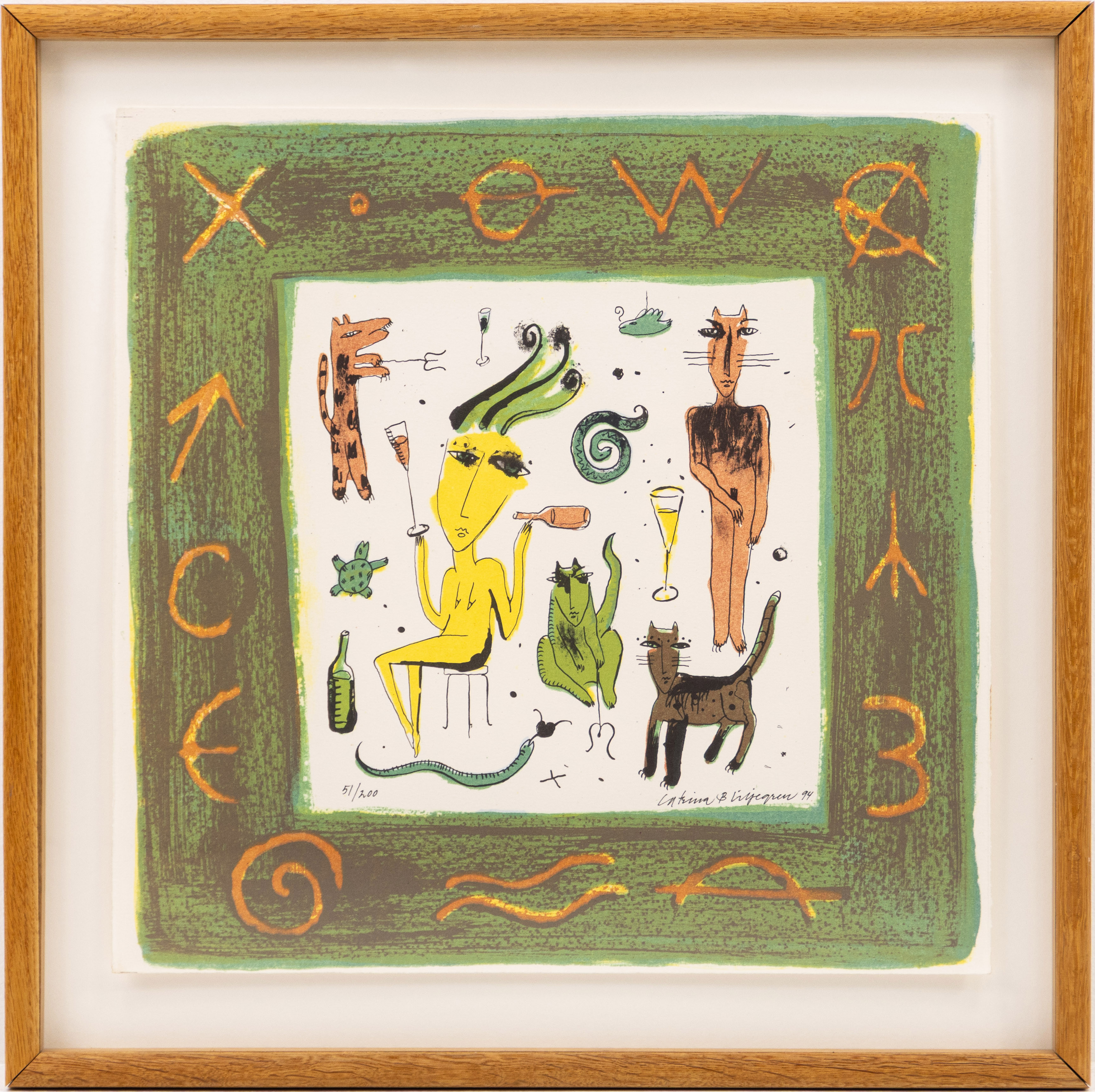 CATARINA B LILJEGREN. litografi, signerad, numrerad 51/200.