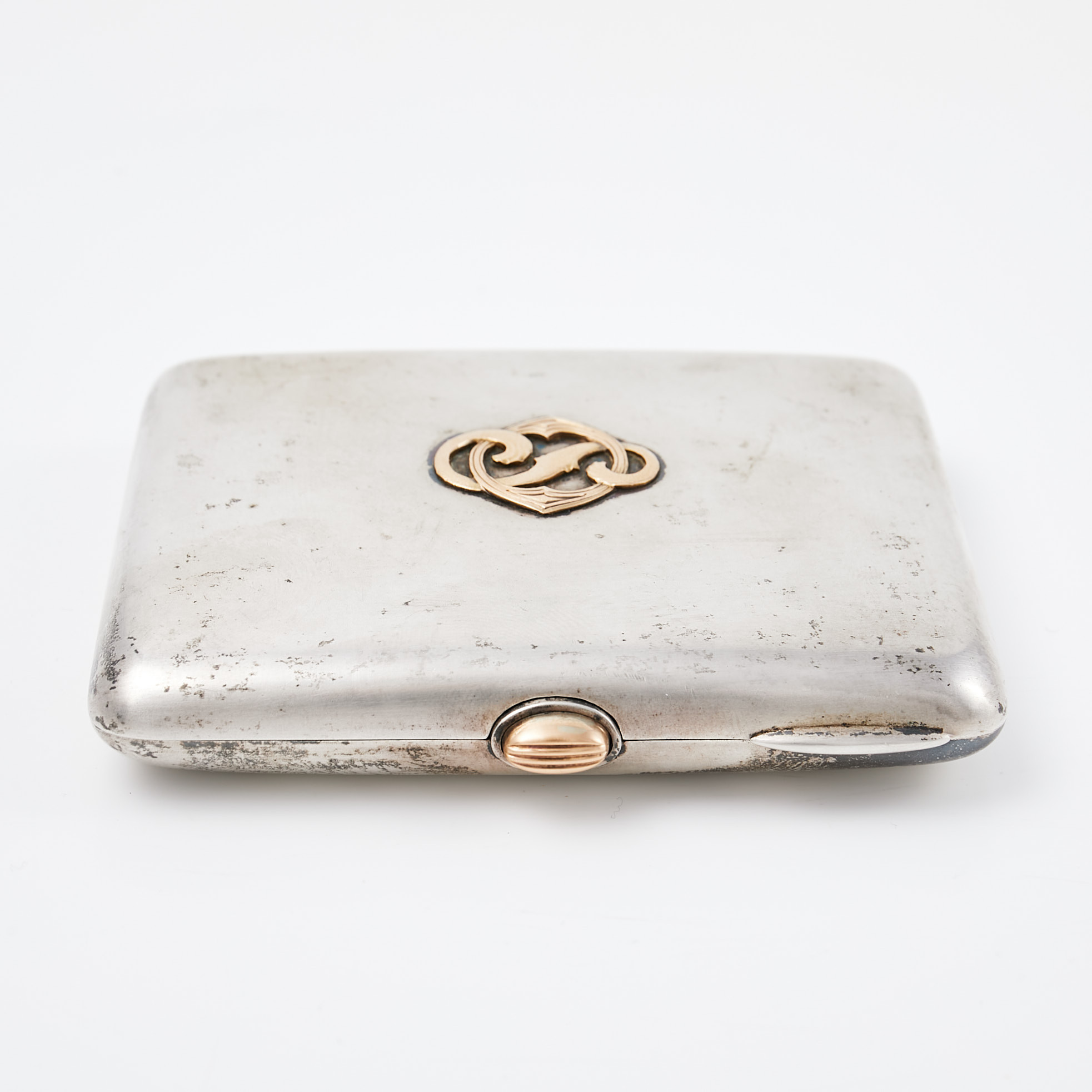 ETUI, silver, invändigt förgylld, monogramdekor i relief, Finland 1936.