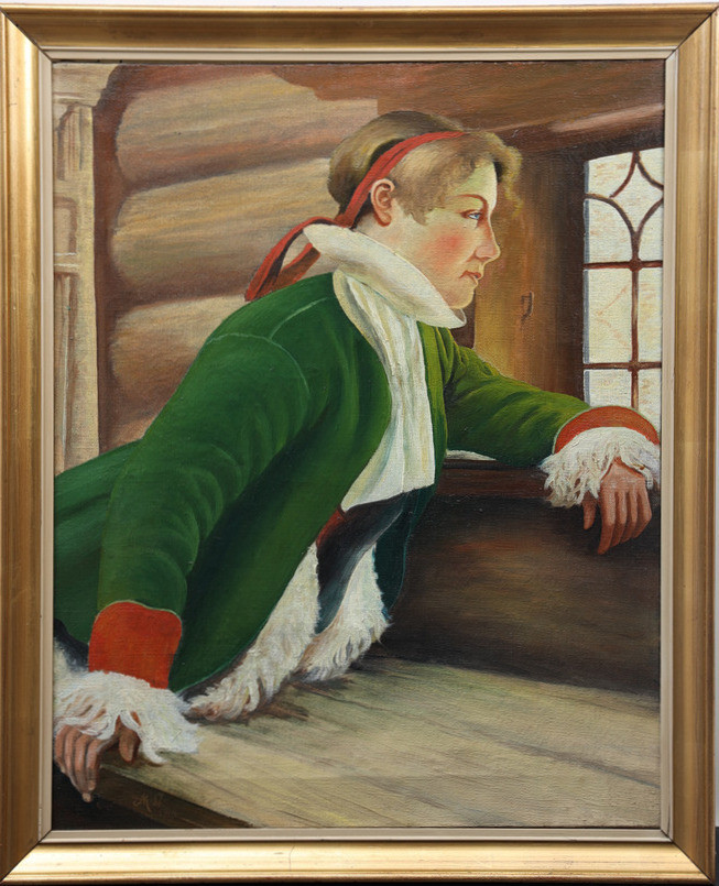 OIDENTIFIERAD KONSTNÄR. Kopia efter Zorn, oljemålning på duk, otydligt signerad, daterad 1918.