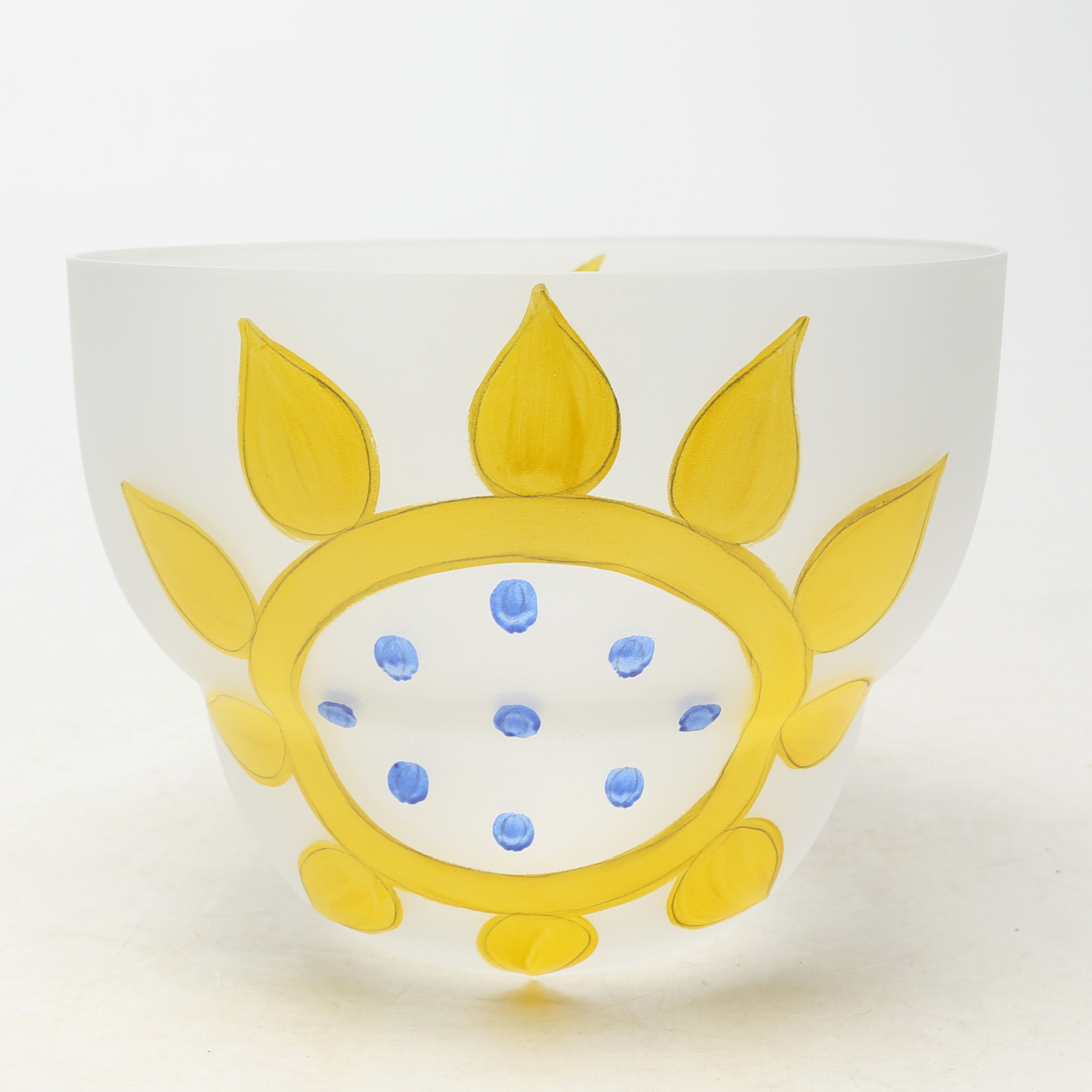 BIRGITTA WATZ. SKÅL, glas, Lindshammar. oanvänd.