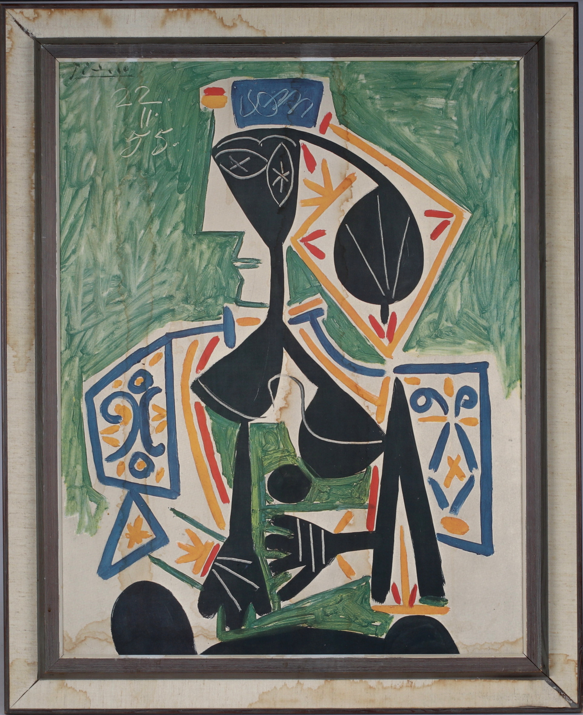 PABLO PICASSO. "Turkisk kvinna", oljetryck, signerad i trycket.