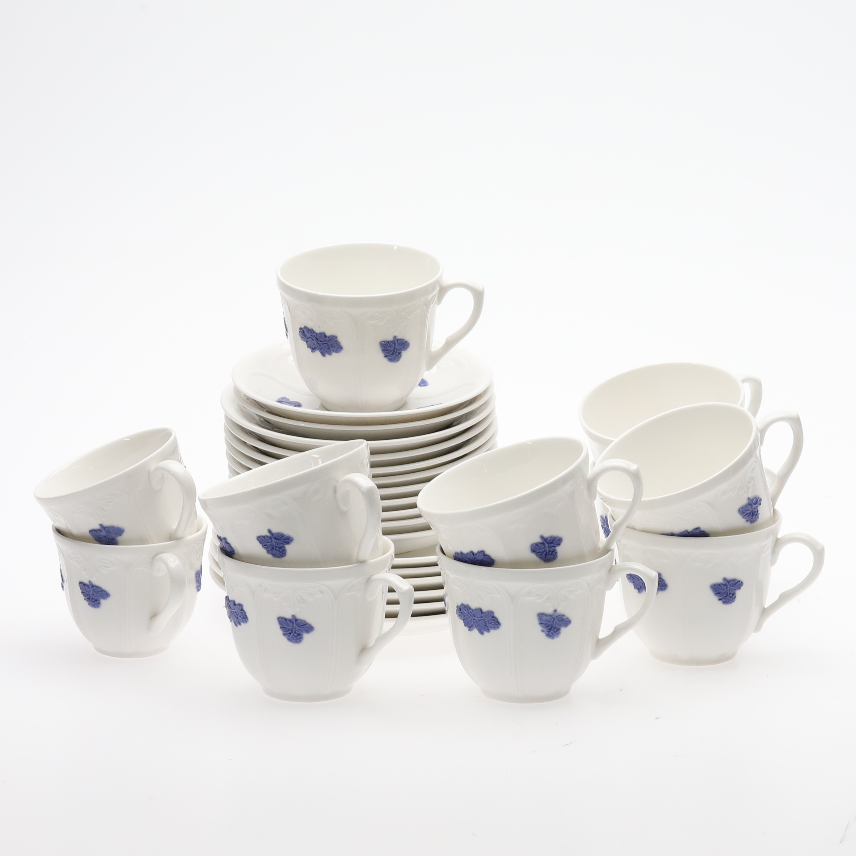 KAFFESERVISDELAR. 28 delar, "Blå Blom", Gustavsberg.