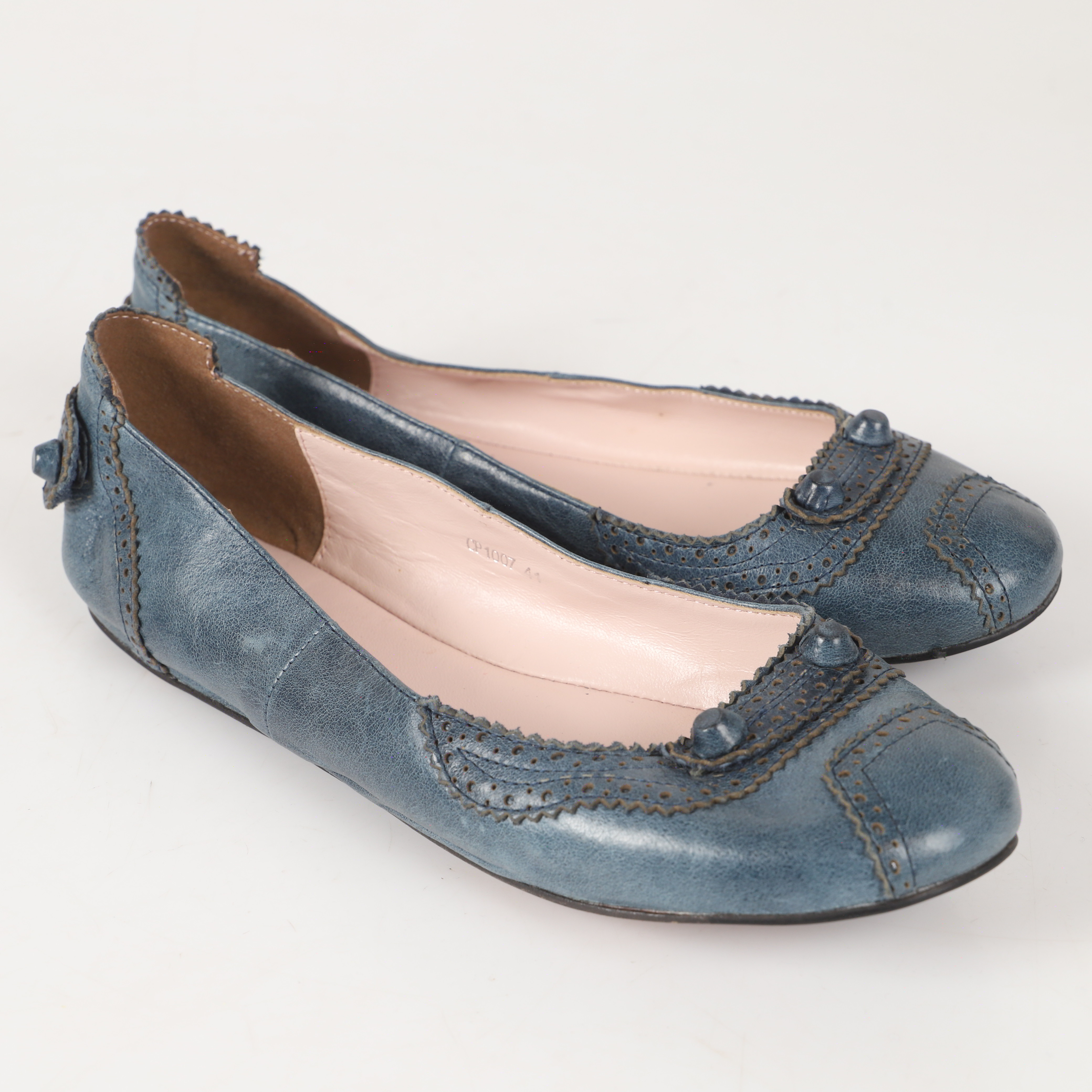 BALENCIAGA. Ballerinaskor, skinn, storlek 41.