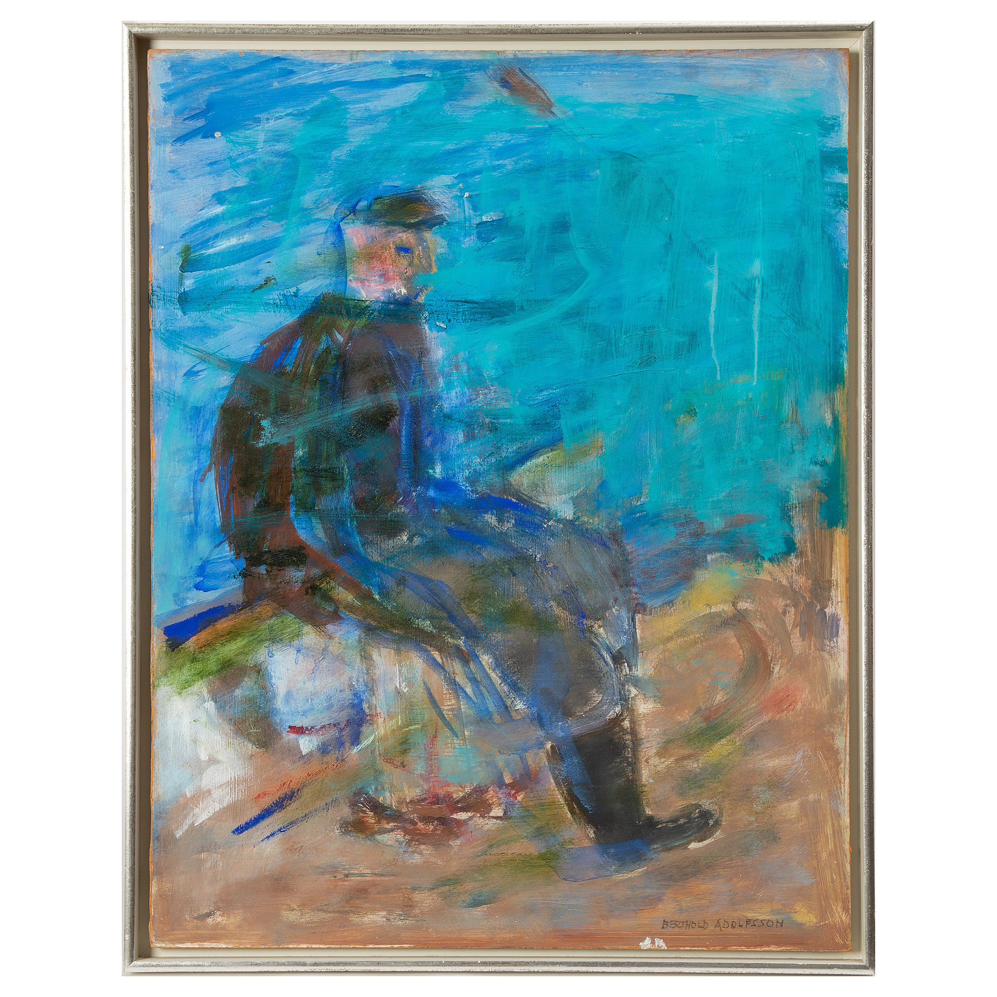 BERTHOLD ANDERSSON, olja på pannå , signerad.