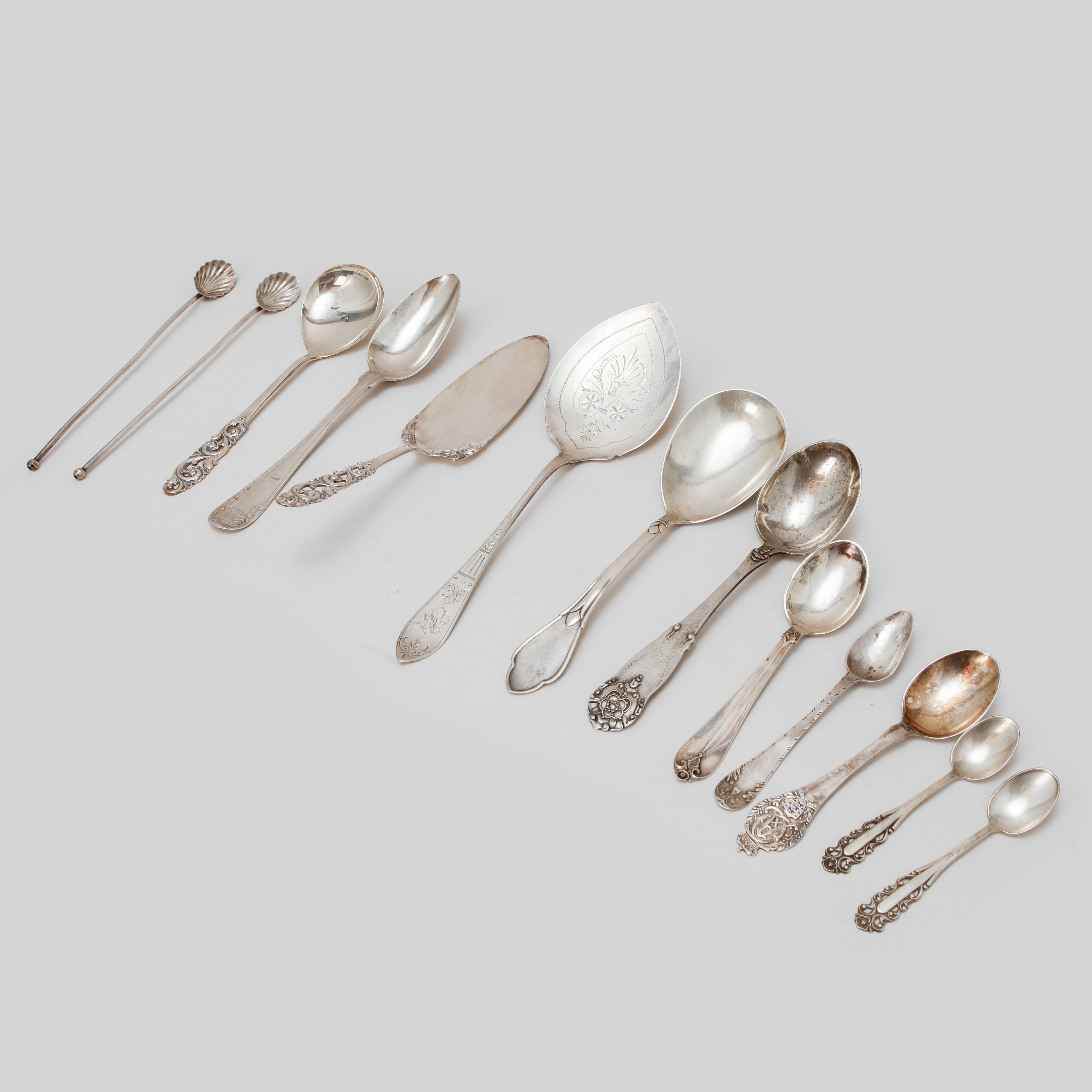 SILVERBESTICK, 13 delar, silver, vikt 430 gram.