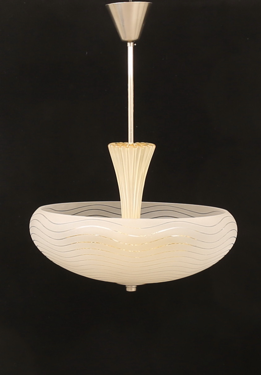 TAKLAMPA, glas, Orrefors.