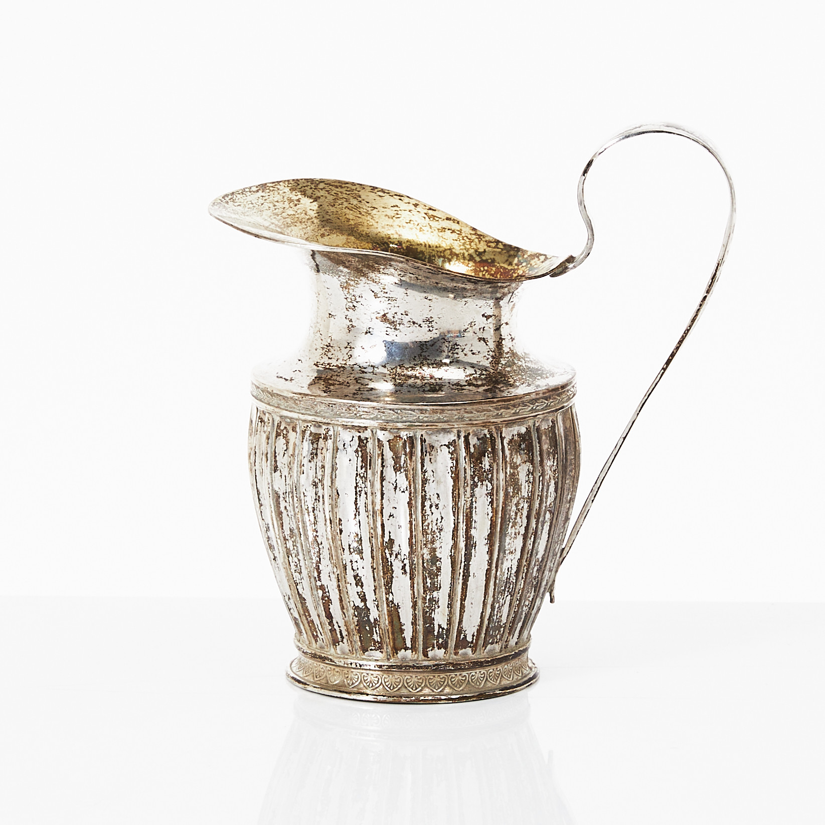 GRÄDDKANNA, silver, Adam Tillström (1795-1837), Västerås 1834, invädigt förgylld.