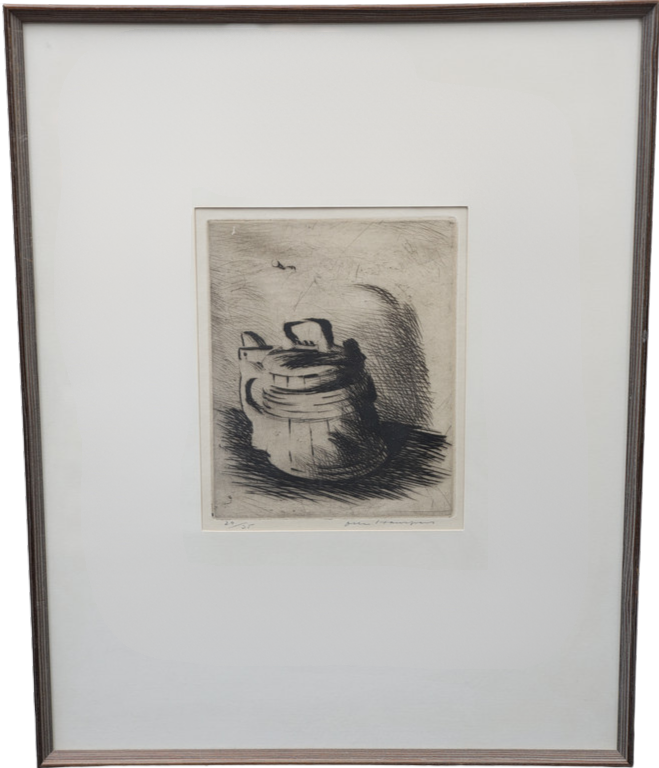 OLLE HANSPERS. Motiv med stånka, etsning, signerad och numrerad.