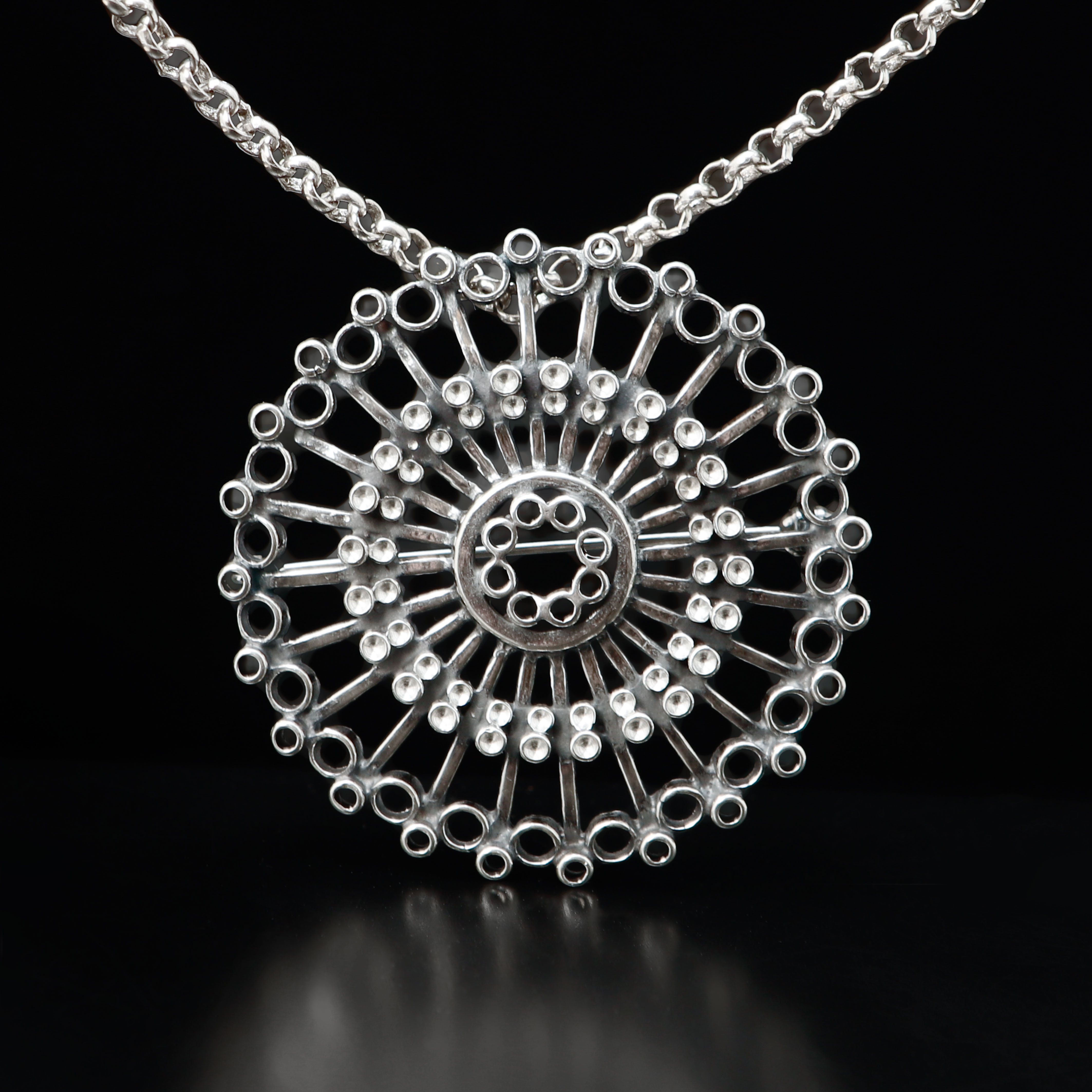 MARIANNE BERG. Halssmycke, silver, Uni David Andersen, Norge.
