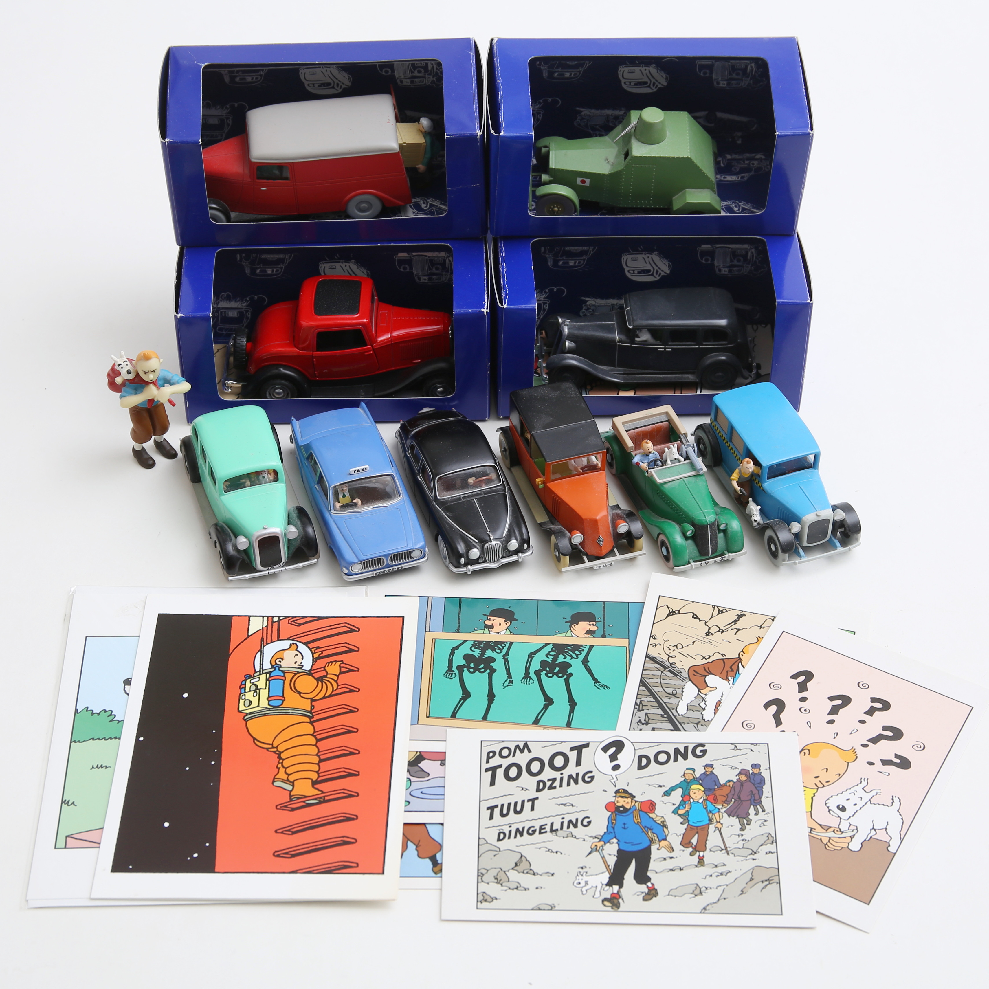 MODELLBILAR, 10 st, Tintin, Hergé-Moulinsart, Atlas, 2000-tal.