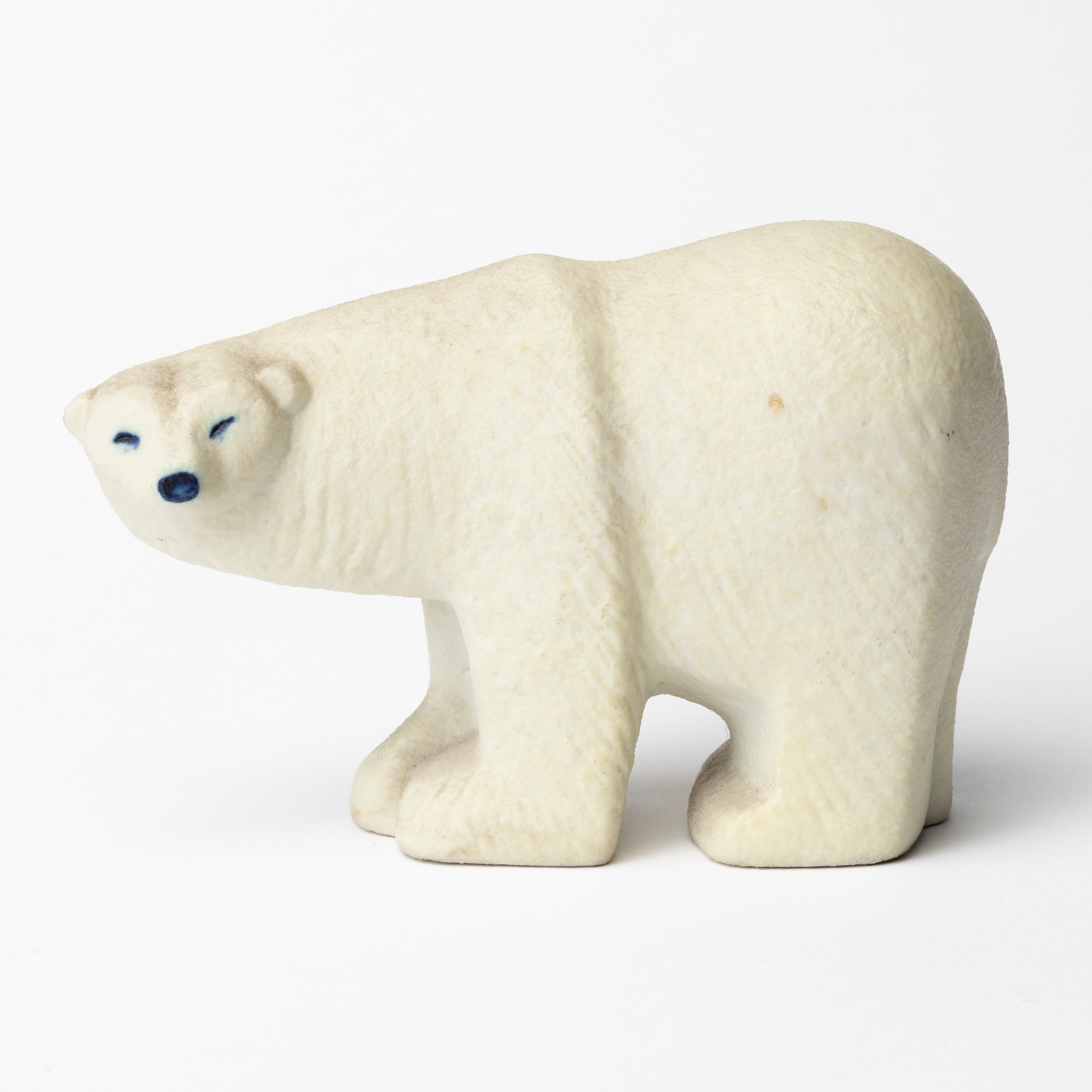 LISA LARSON. Figurin, stengods, "Isbjörn" ur serien "Stora Zoo", formgiven 1957, stämpelmärkt, Gustavsberg.