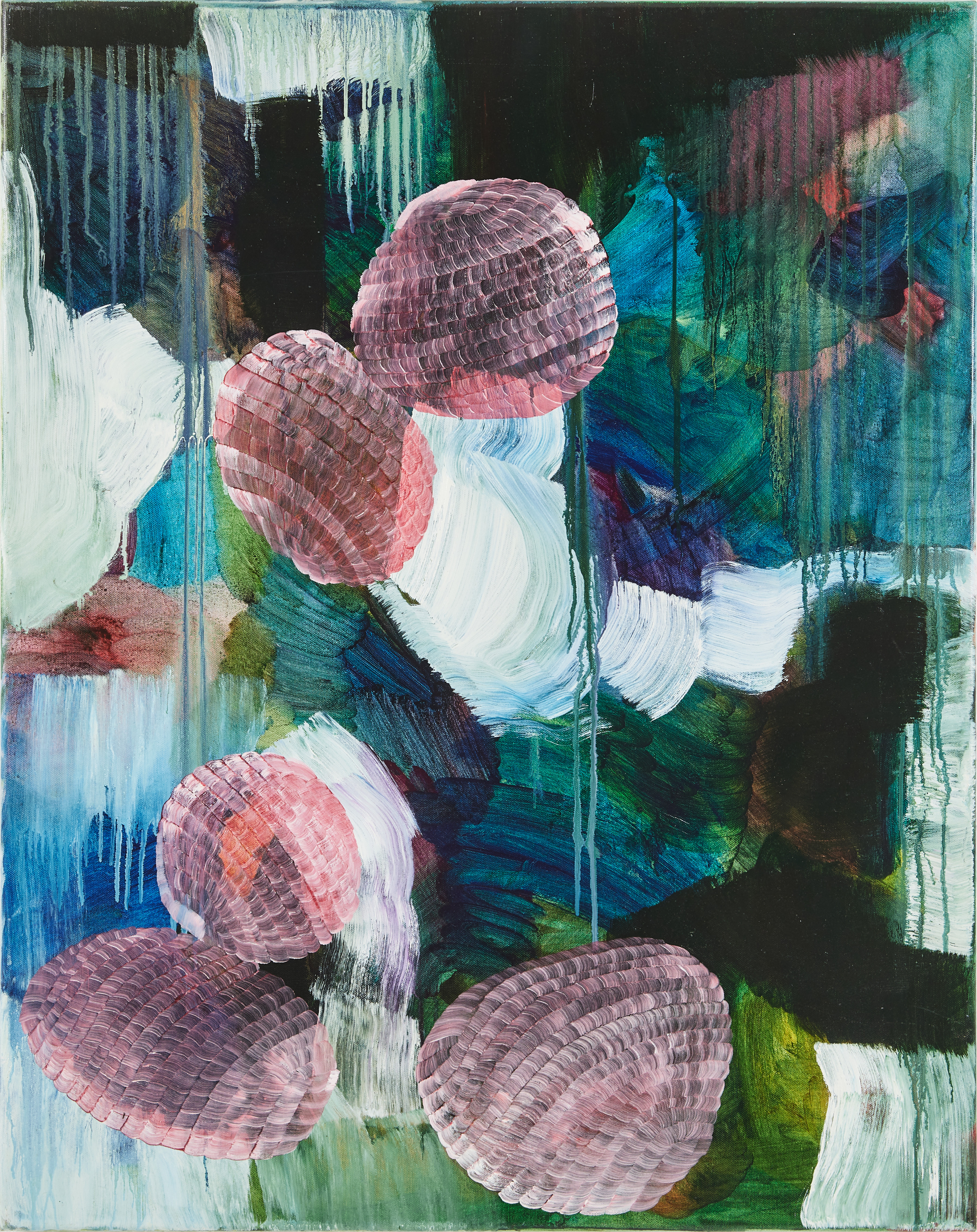 LINE BERGSETH (FÖDD 1965). "Dark side vol II", olja på duk.