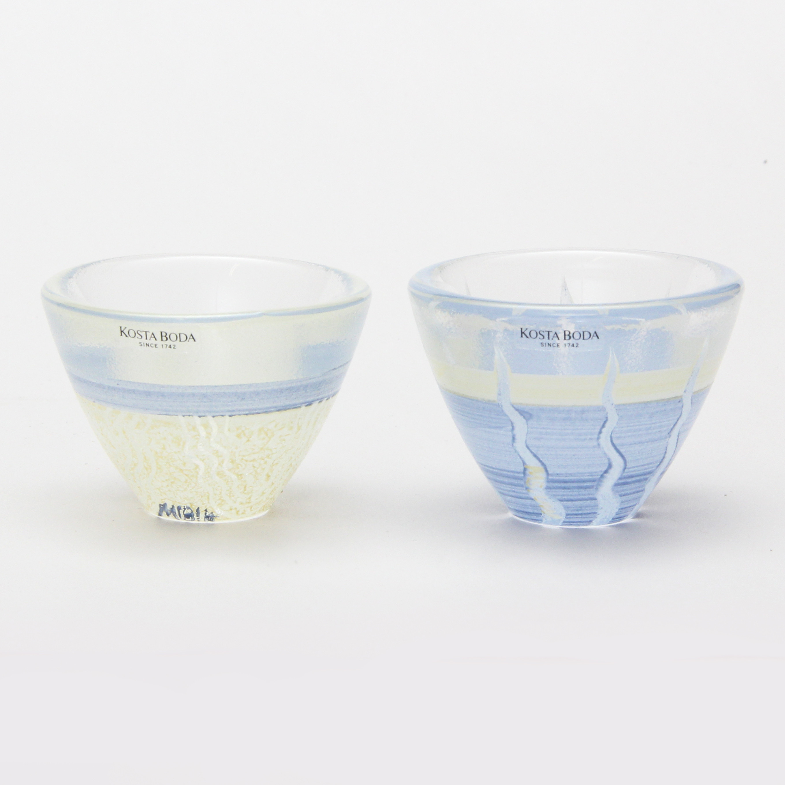 MONICA BACKSTRÖM. SKÅLAR, 2 st, glas, Kosta Boda.