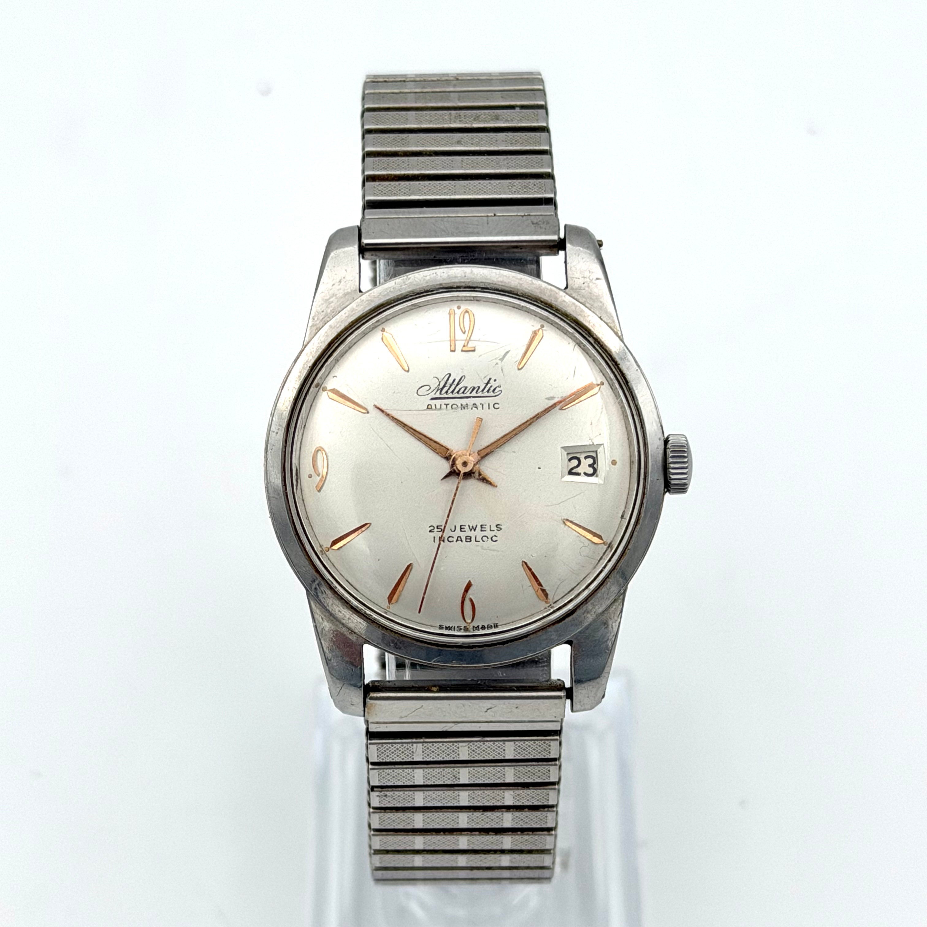 ATLANTIC, armbandsur, 1960/70-tal, automatic, stål.